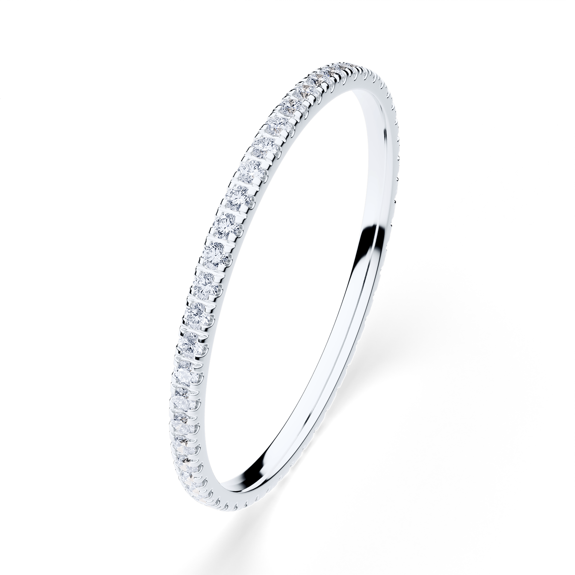 Dostawka Rosie z białego złota z diamentem naturalnym 0,25ct