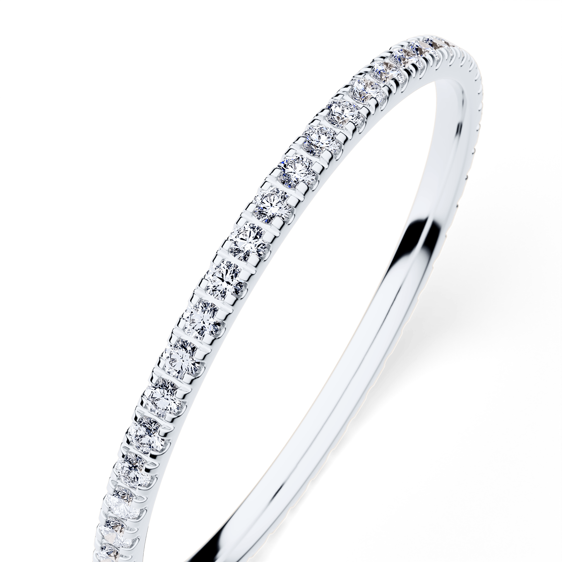 Dostawka Rosie z białego złota z diamentem naturalnym 0,25ct