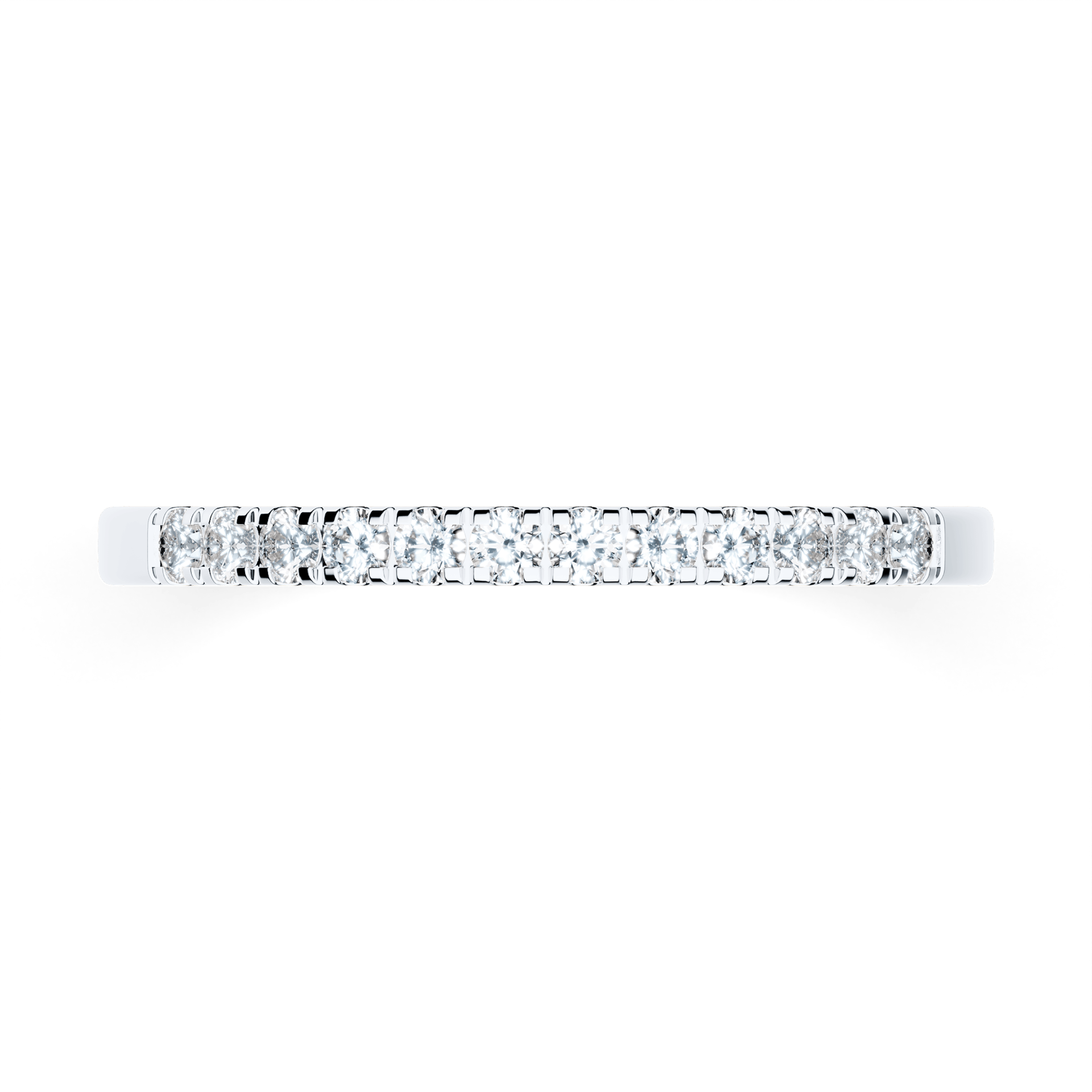 Dostawka Rosie z białego złota z diamentem laboratoryjnym 0,18ct