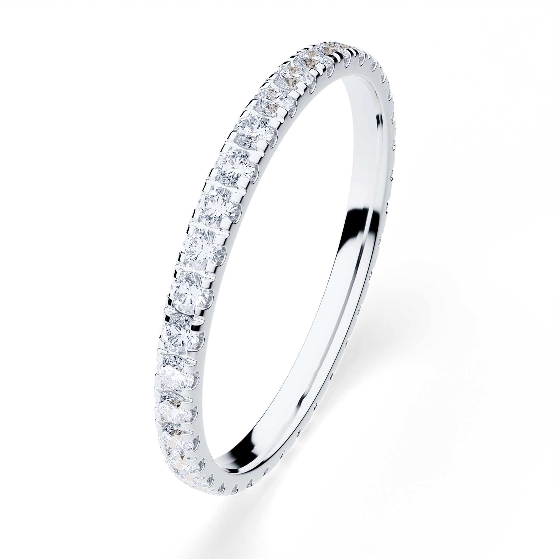 Dostawka Rosie z białego złota z diamentem laboratoryjnym 0,53ct