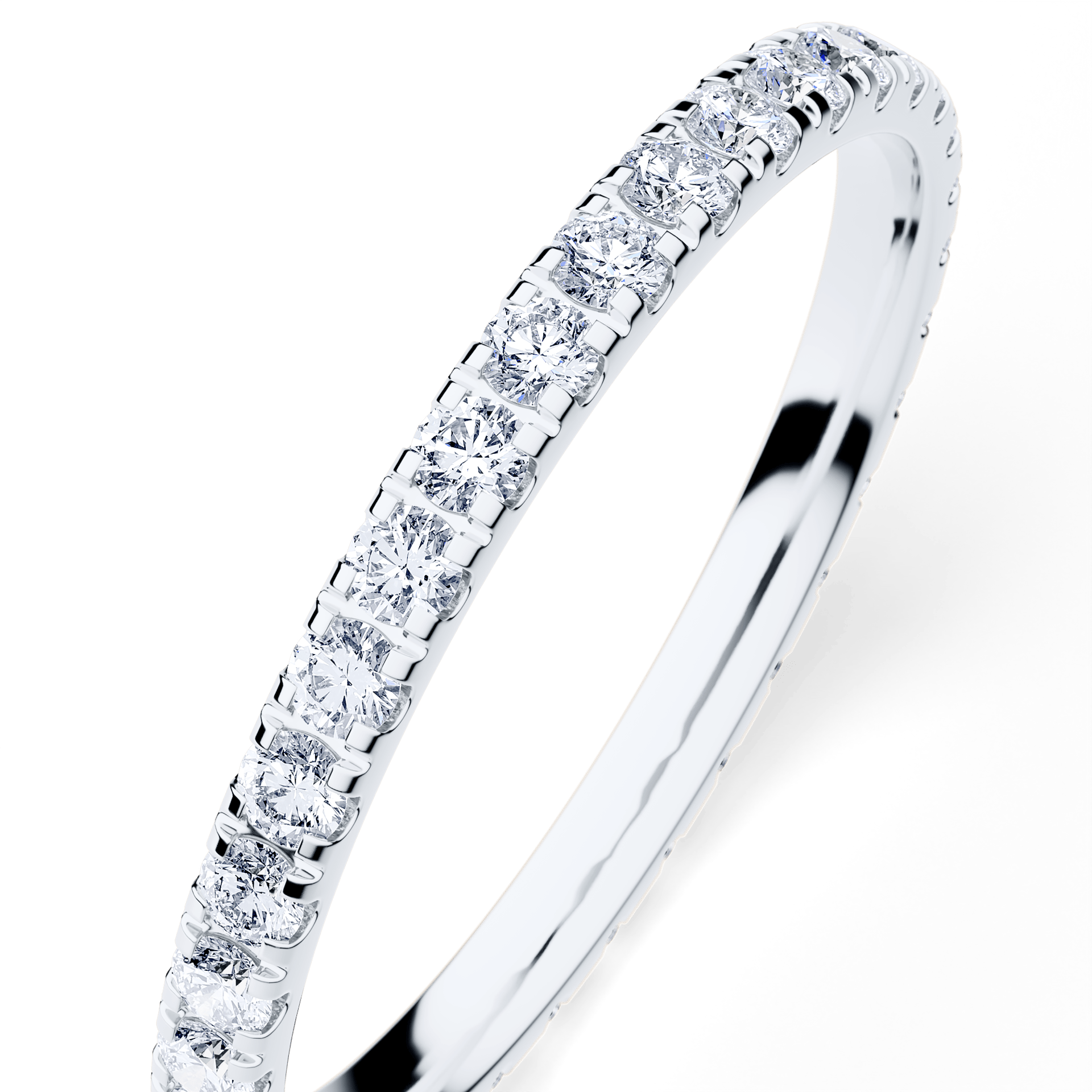 Dostawka Rosie z białego złota z diamentem laboratoryjnym 0,53ct