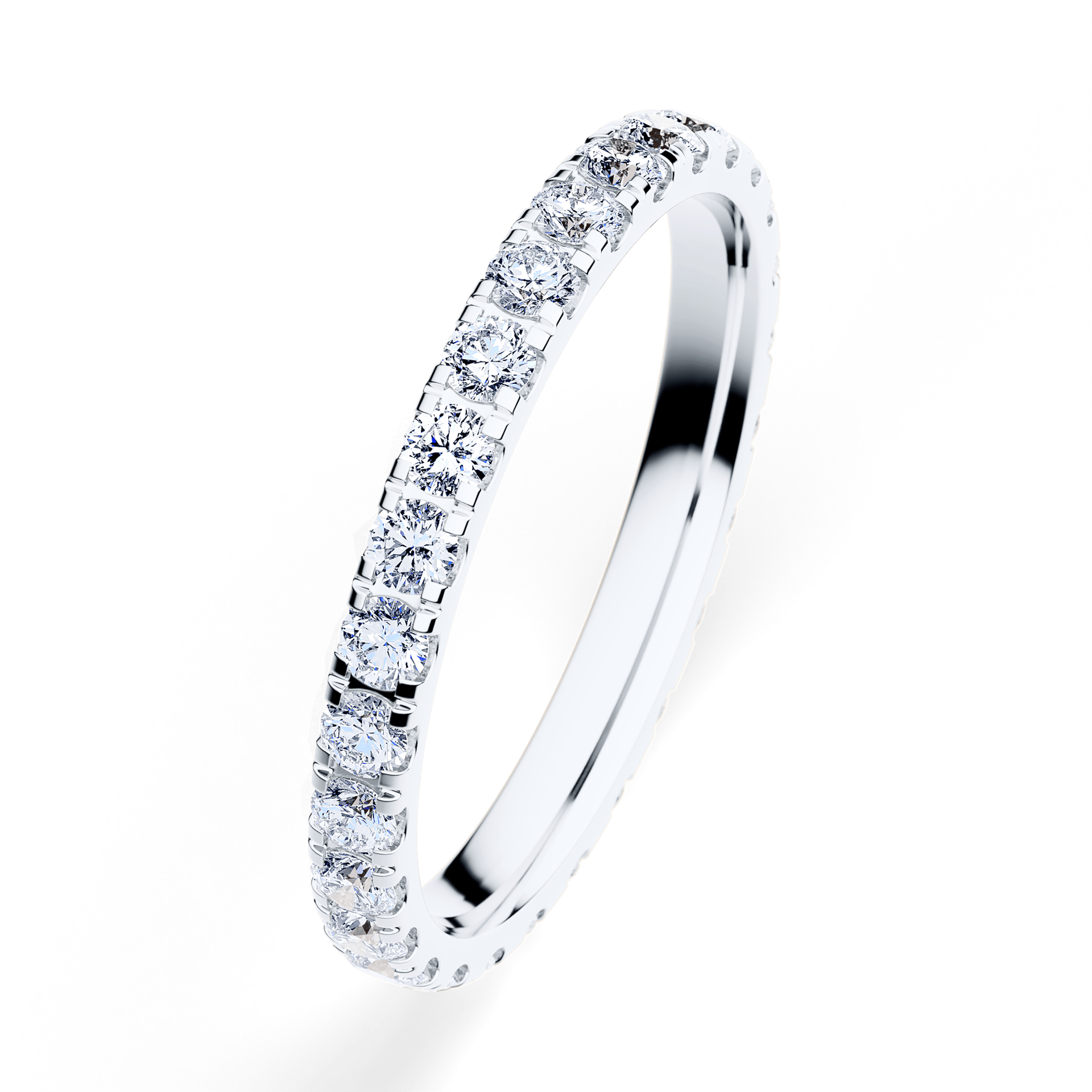 Dostawka Rosie z białego złota z diamentem laboratoryjnym 0,96ct