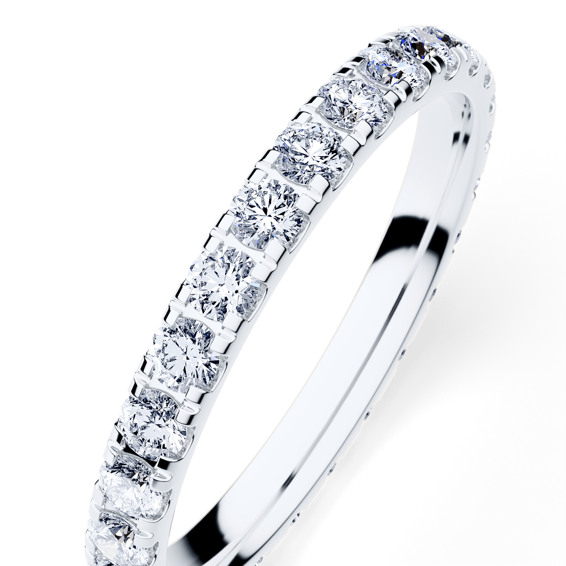 Dostawka Rosie z białego złota z diamentem laboratoryjnym 0,96ct