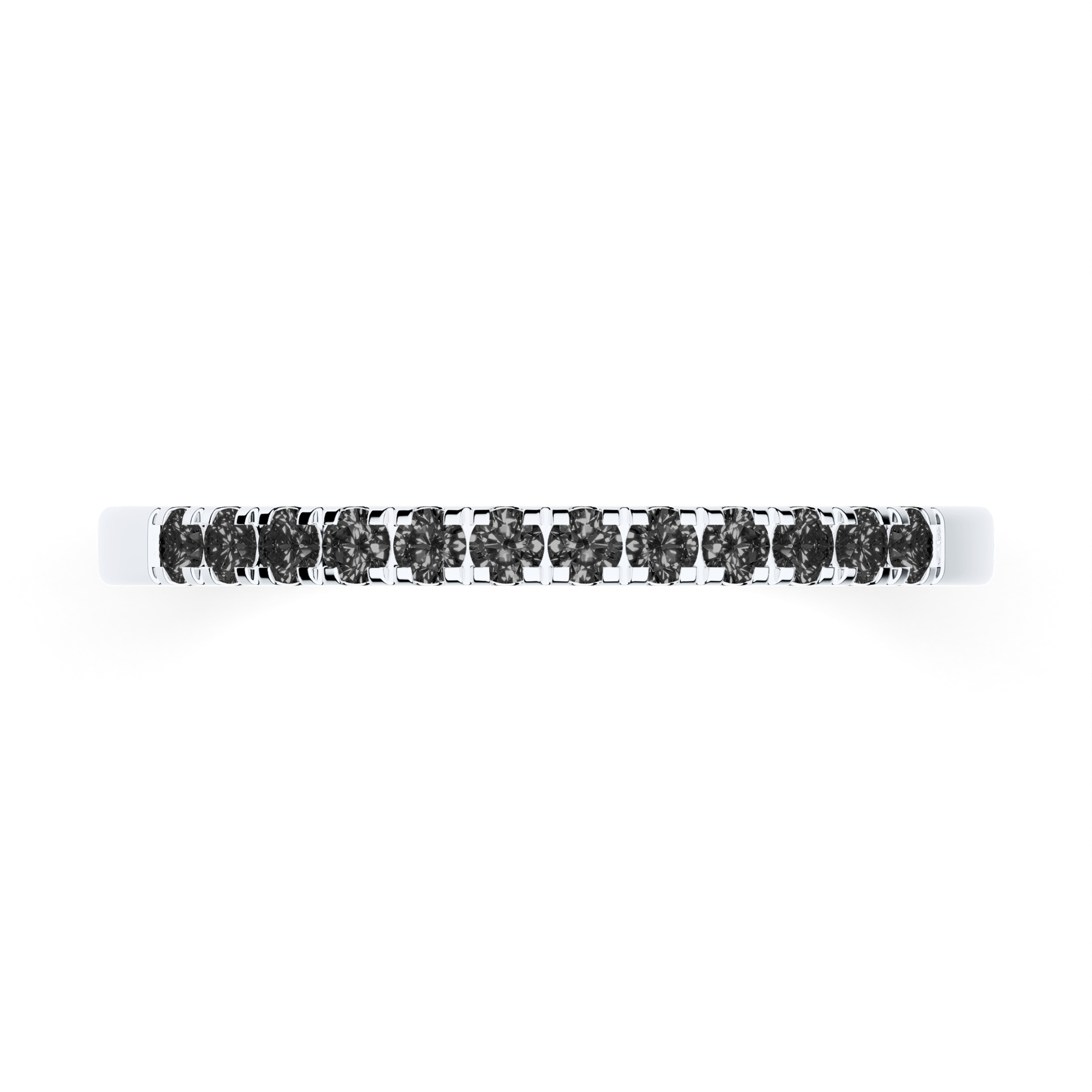 Dostawka Rosie z białego złota z czarnym diamentem laboratoryjnym 0,18ct