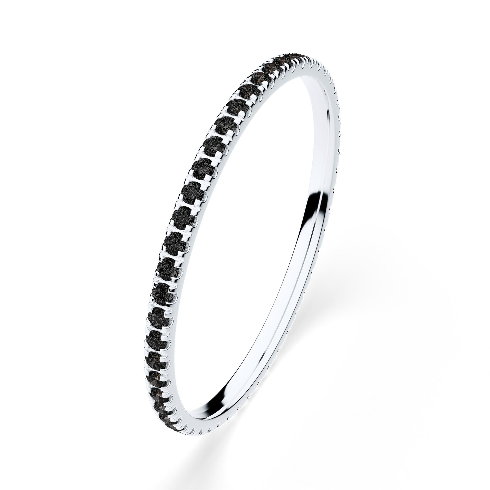 Dostawka Rosie z białego złota z czarnym diamentem 0,25ct