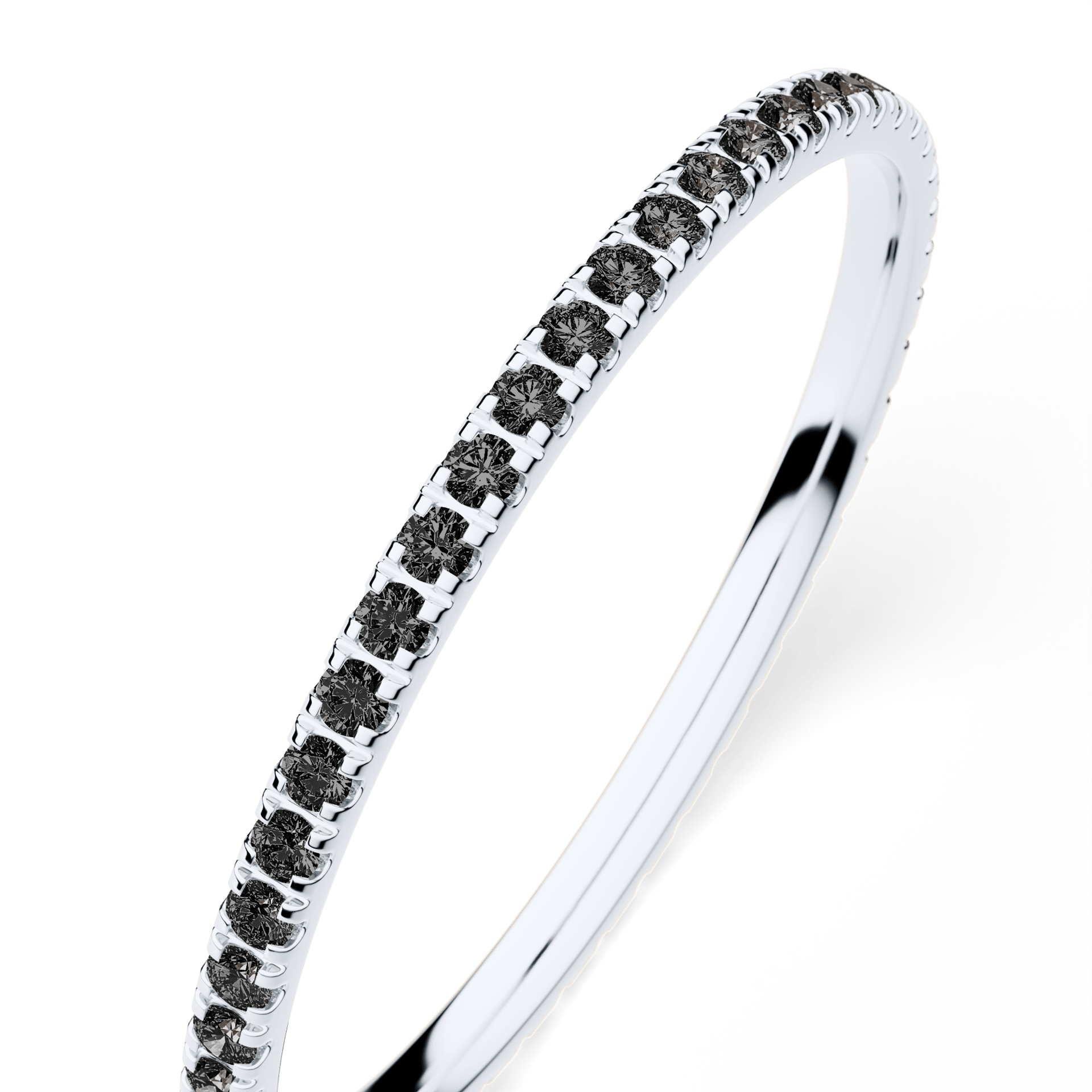 Dostawka Rosie z białego złota z czarnym diamentem 0,25ct