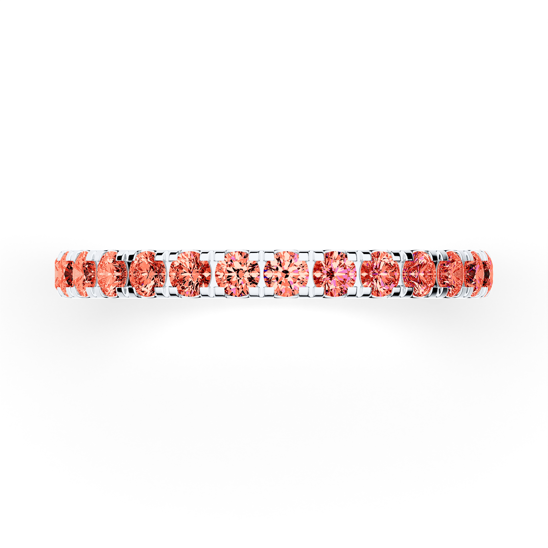 Dostawka Rosie z białego złota z czerwonym diamentem 0,96ct