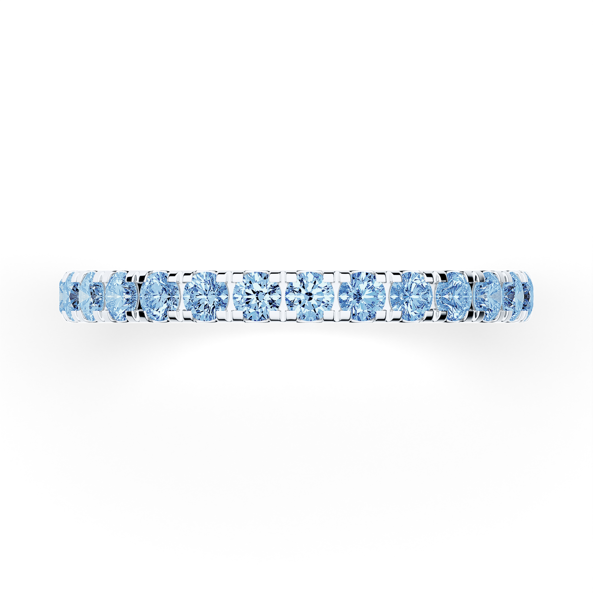 Dostawka Rosie z białego złota z niebieskim diamentem 0,96ct