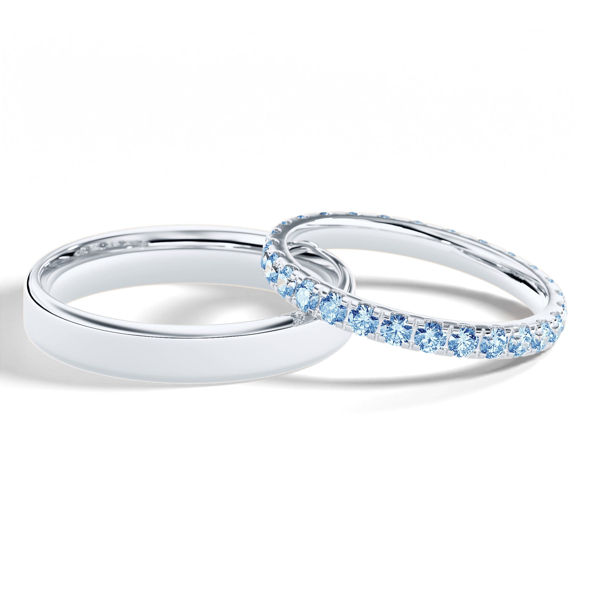 Dostawka rosie biale zloto diament lab niebieski 2mm 27szt 05