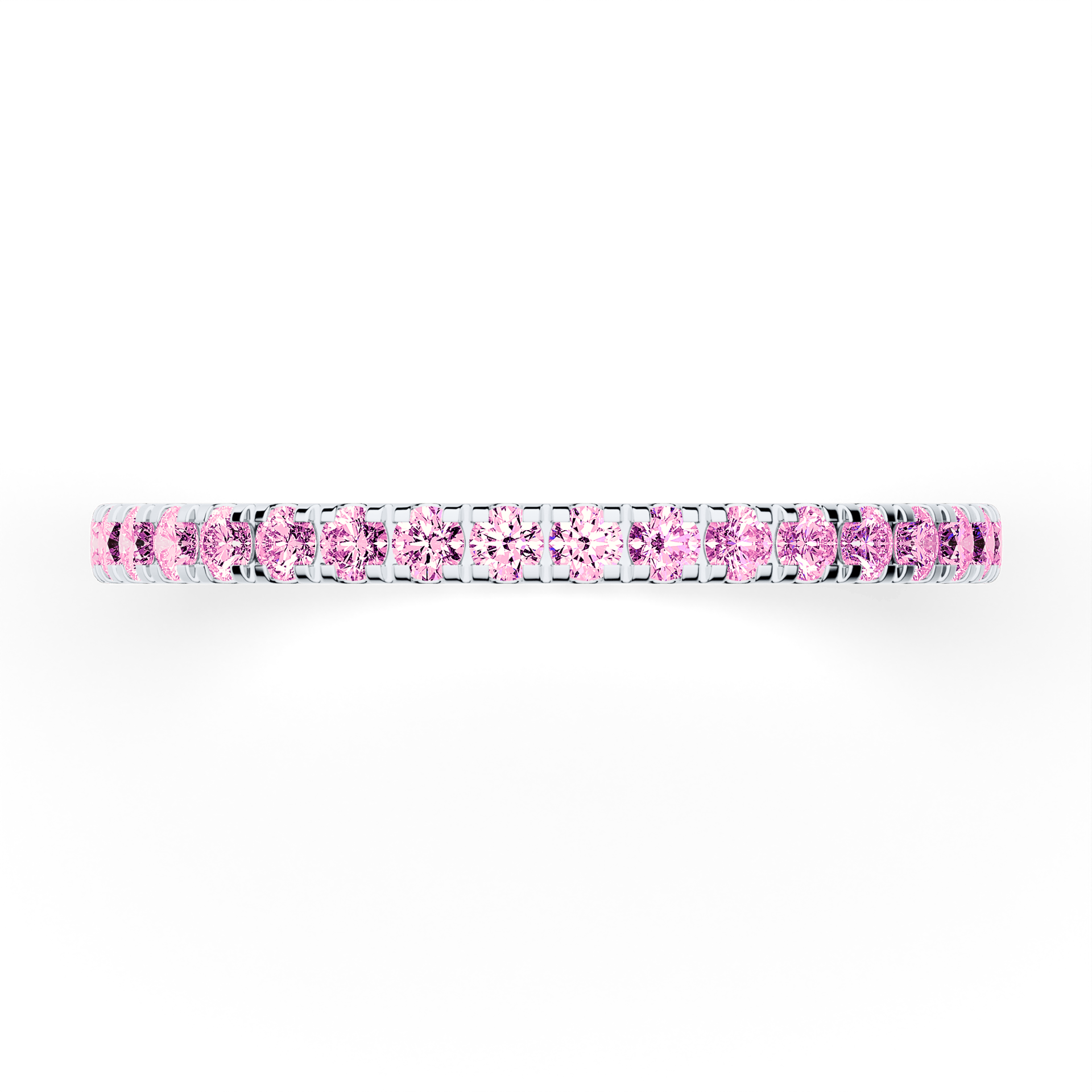 Dostawka Rosie z białego złota z różowym diamentem 0,53ct