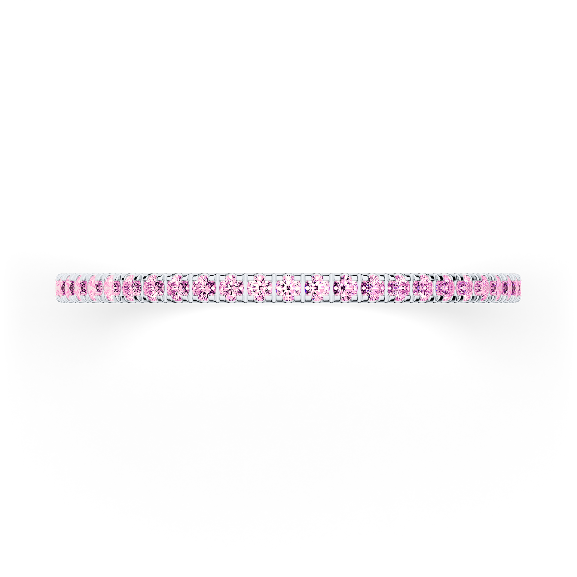 Dostawka Rosie z białego złota z różowym diamentem 0,25ct