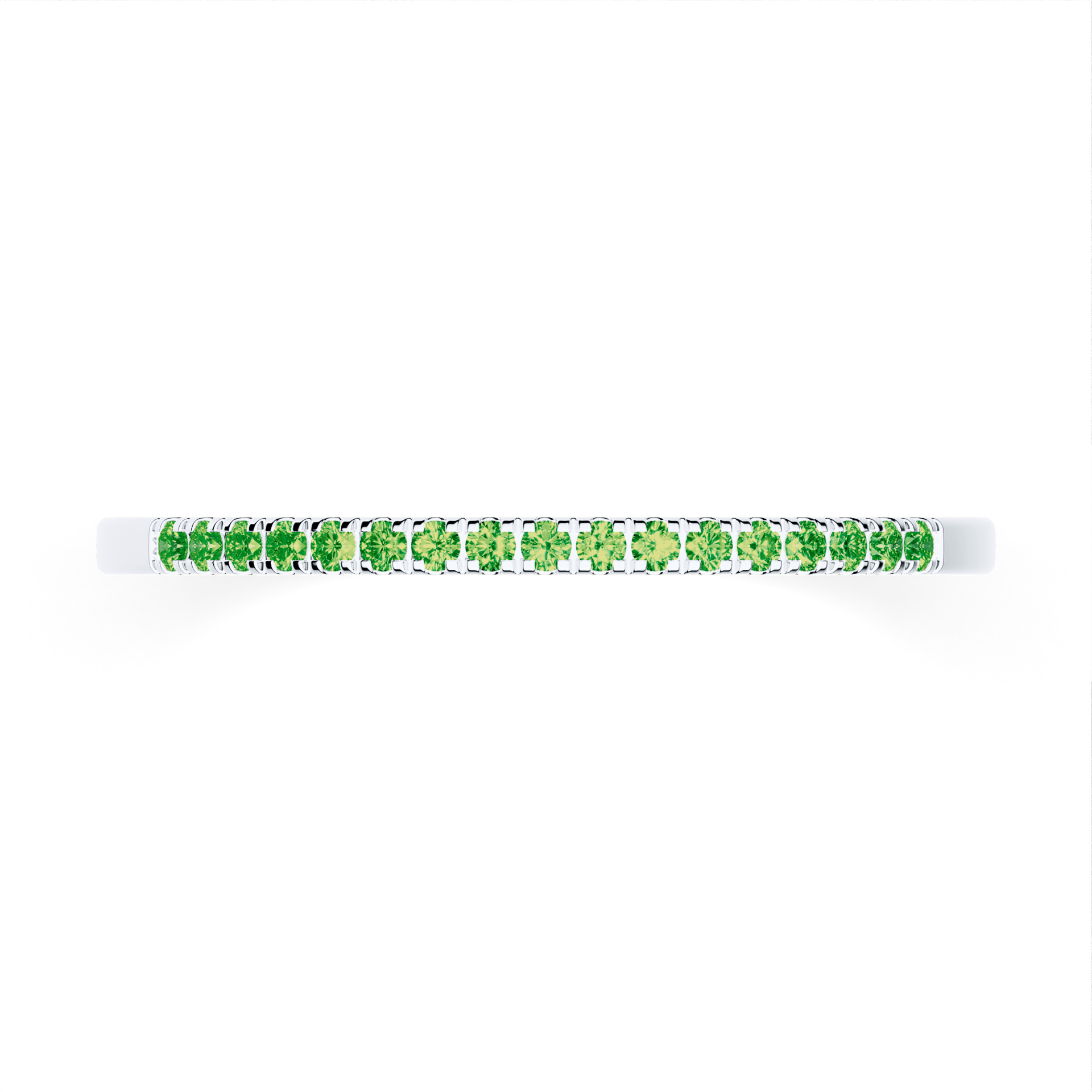 Dostawka Rosie z białego złota z ciemnym zielonym diamentem laboratoryjnym 0,08ct