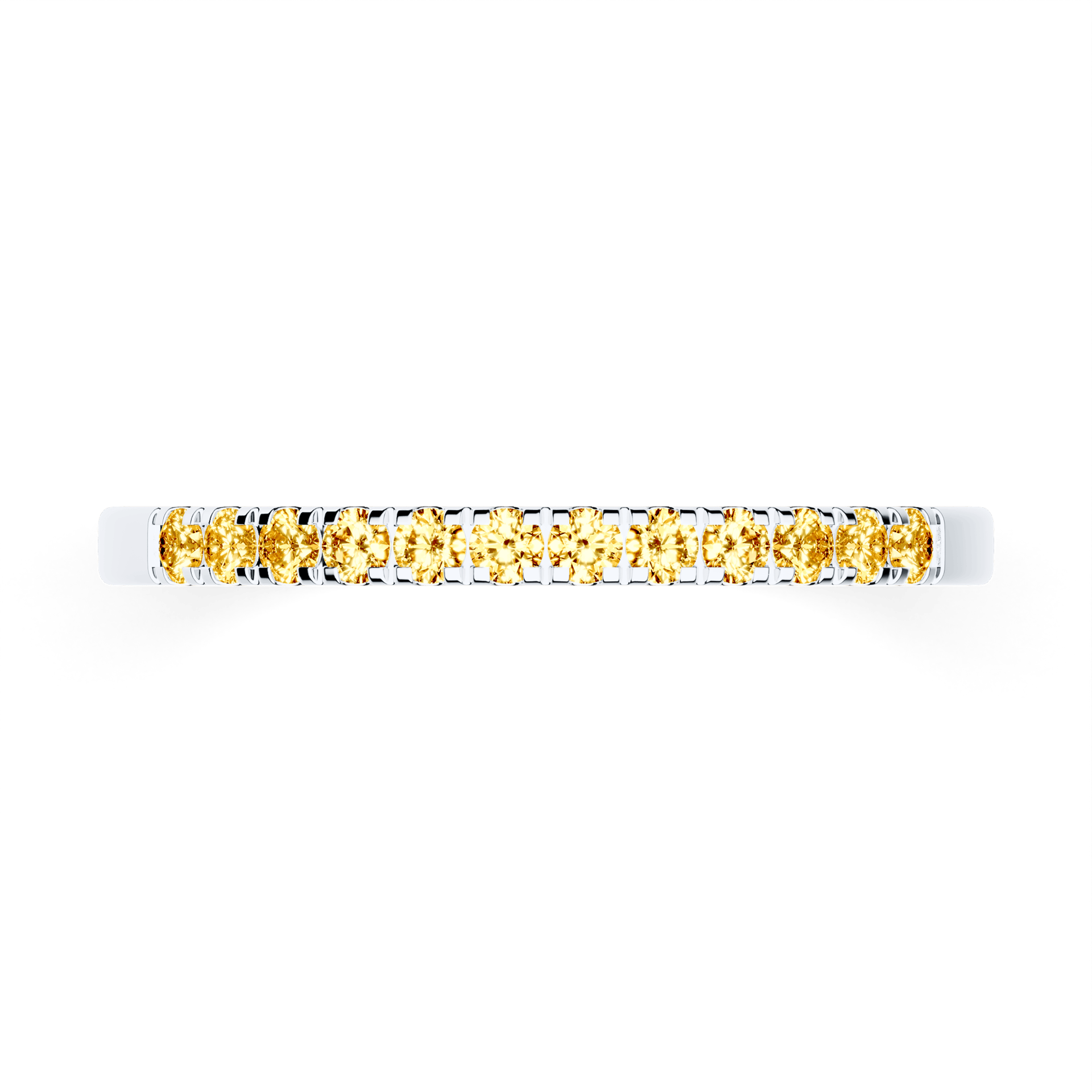 Dostawka Rosie z białego złota z żółtym diamentem laboratoryjnym 0,18ct