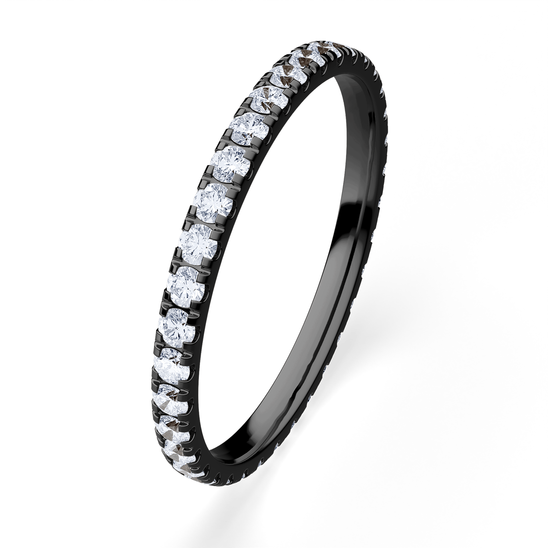 Dostawka Rosie z czarnego złota z diamentem naturalnym 0,53ct