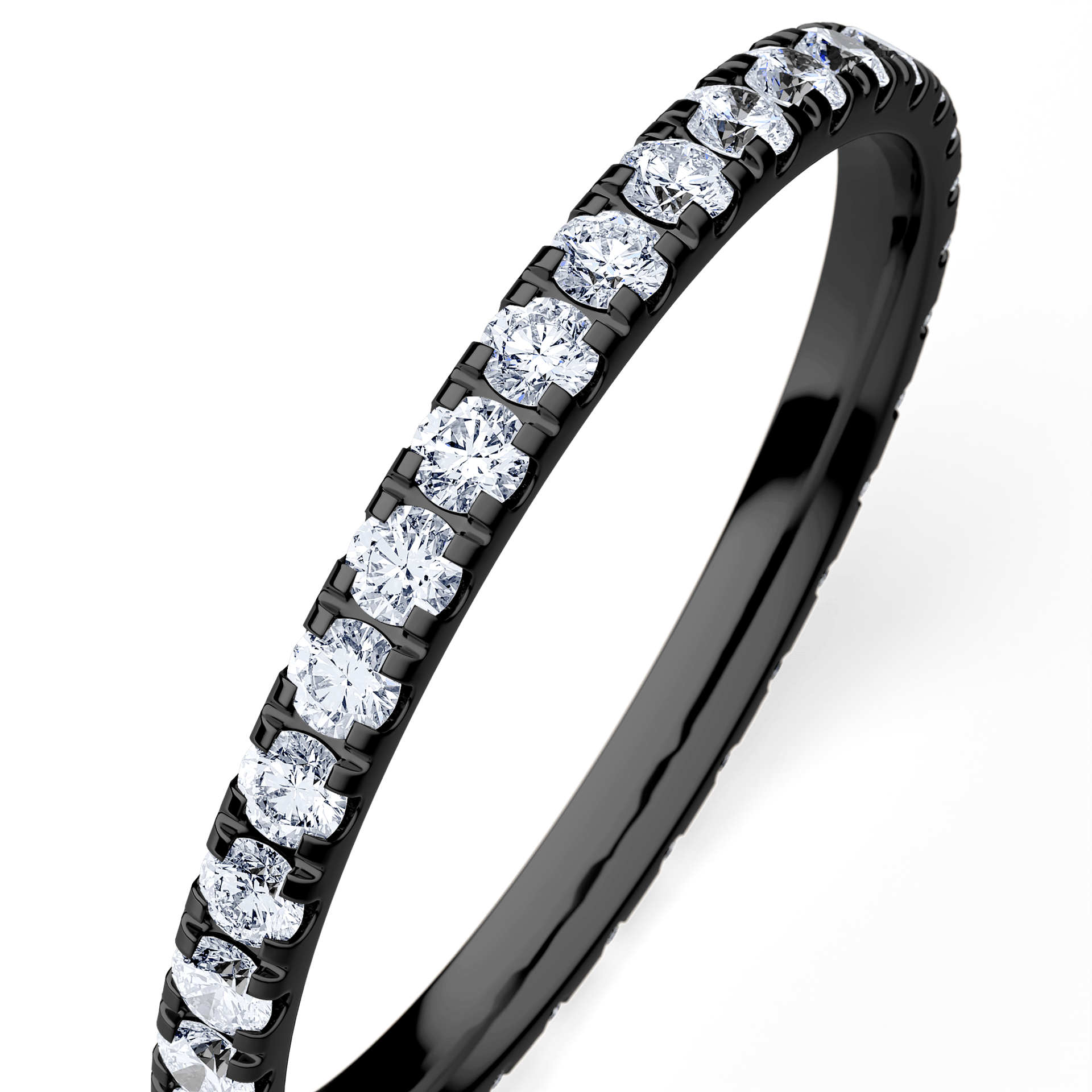 Dostawka Rosie z czarnego złota z diamentem naturalnym 0,53ct