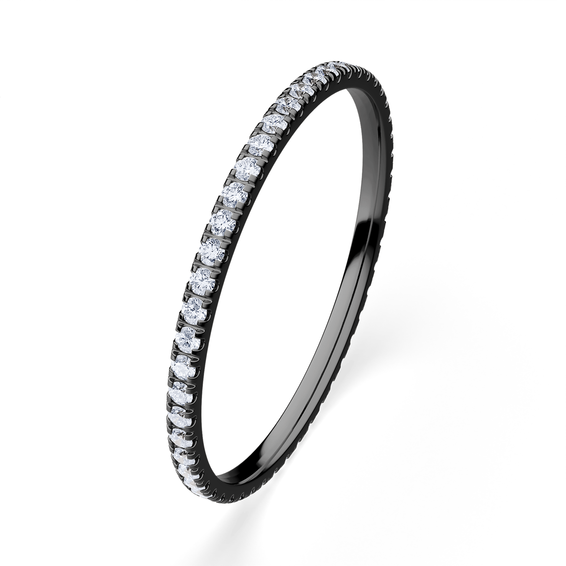 Dostawka Rosie z czarnego złota z diamentem naturalnym 0,25ct