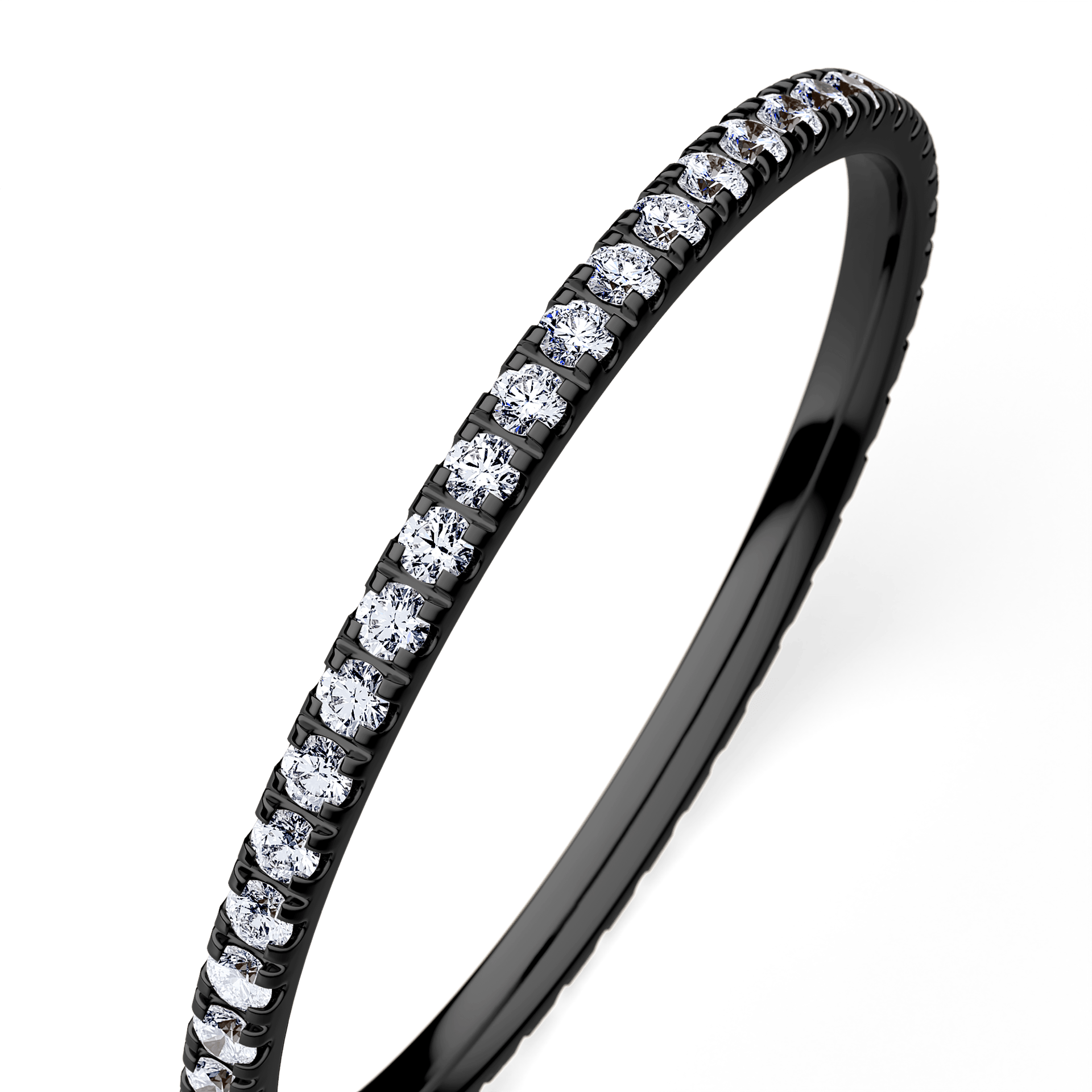 Dostawka Rosie z czarnego złota z diamentem naturalnym 0,25ct