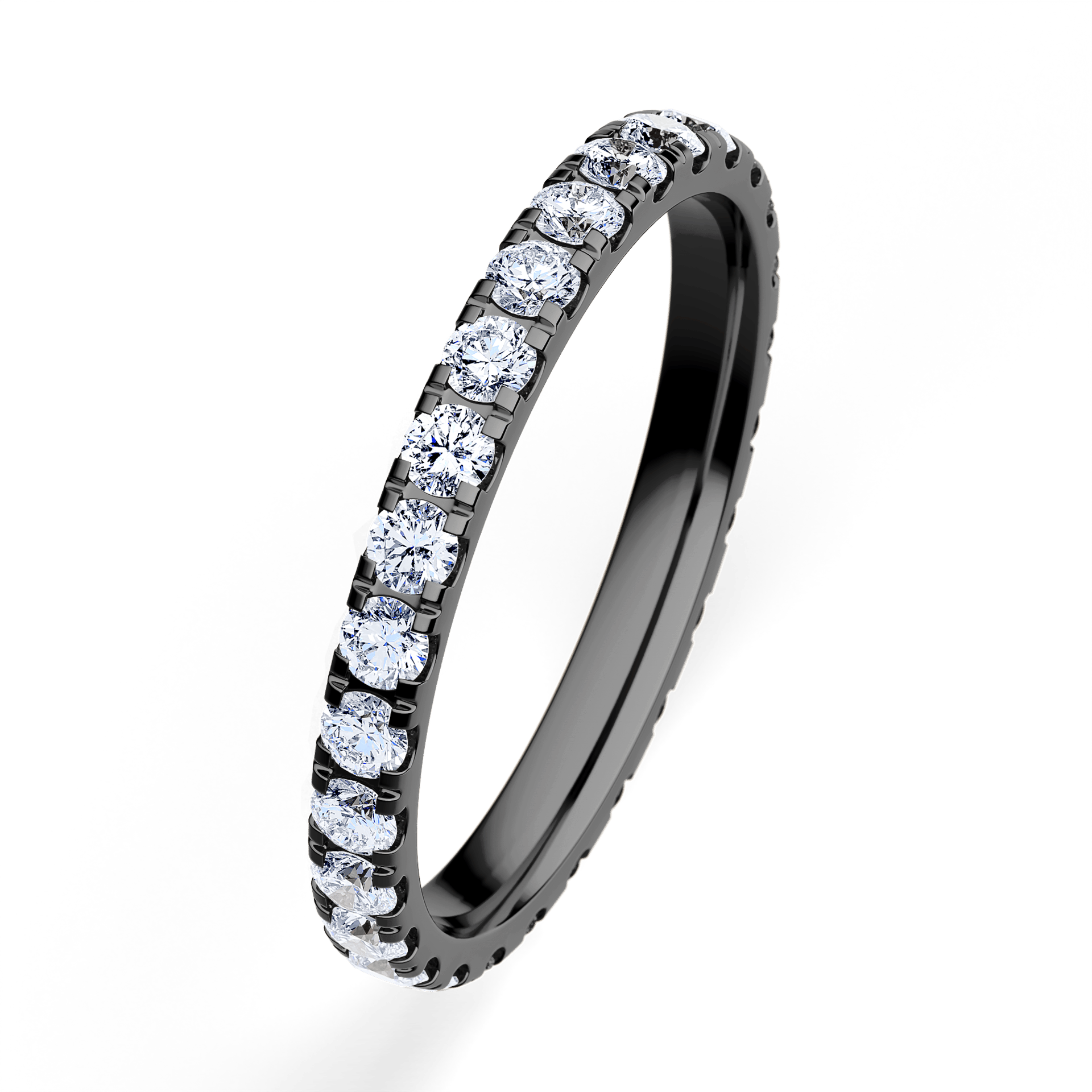 Dostawka Rosie z czarnego złota z diamentem laboratoryjnym 0,96ct