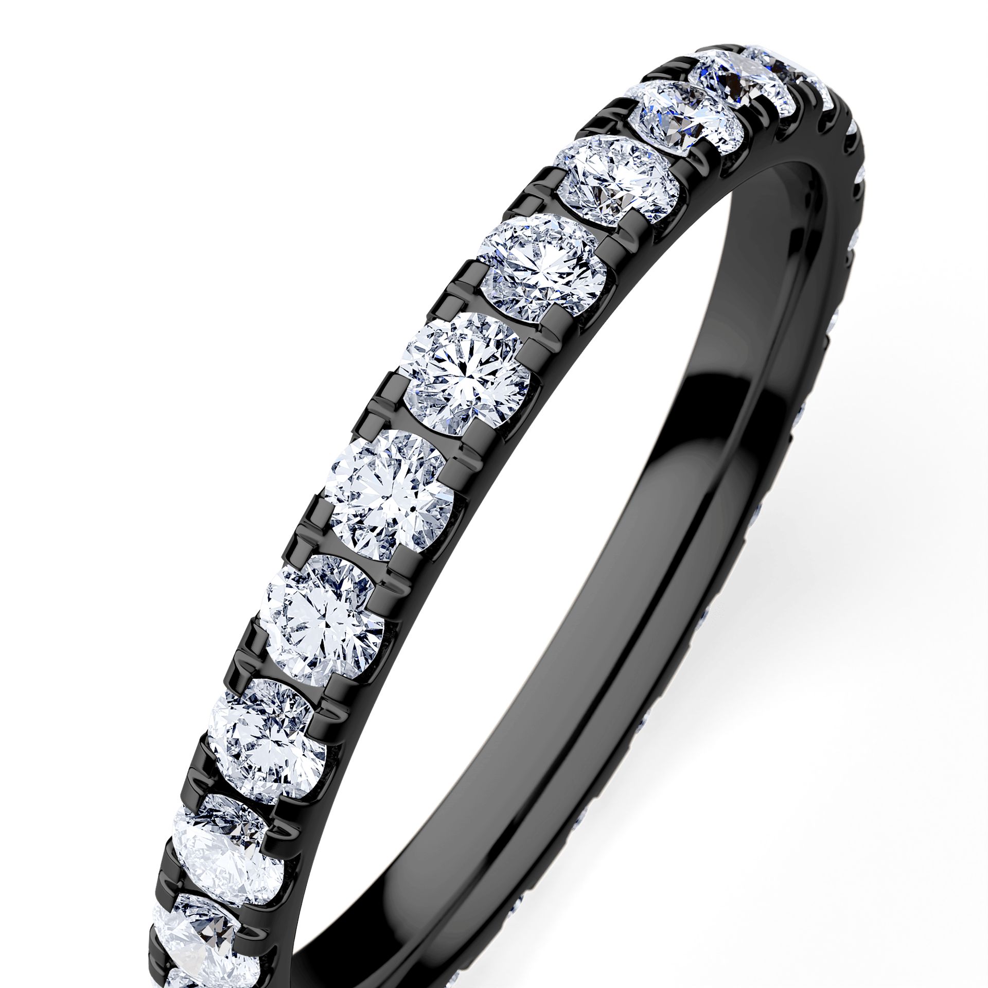 Dostawka Rosie z czarnego złota z diamentem laboratoryjnym 0,96ct