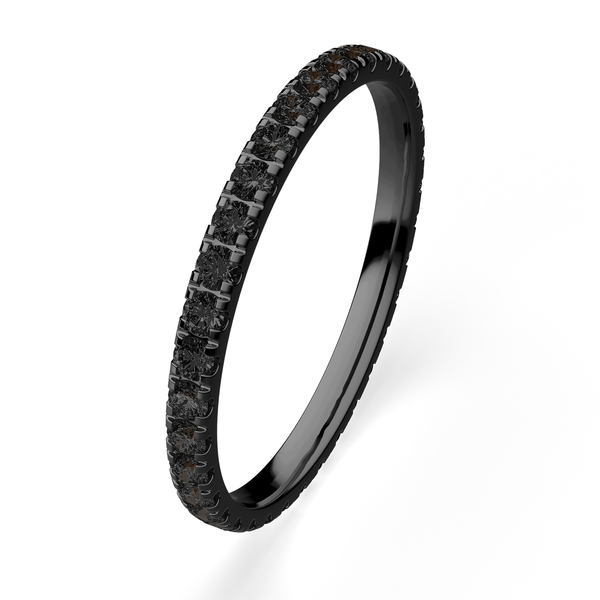 Dostawka Rosie z czarnego złota z czarnym diamentem 0,53ct