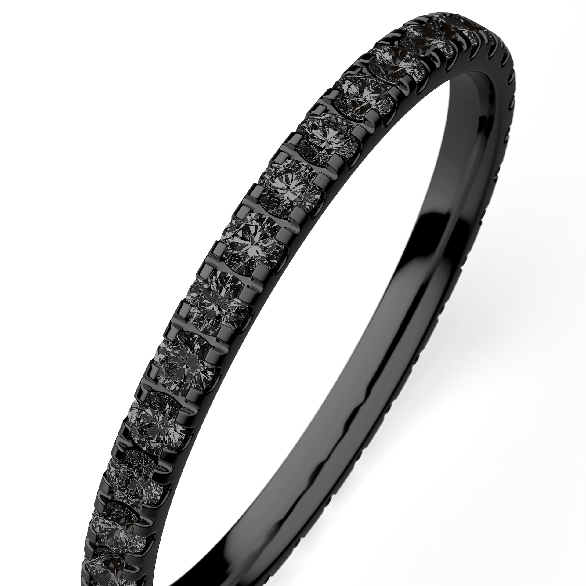 Dostawka Rosie z czarnego złota z czarnym diamentem 0,53ct