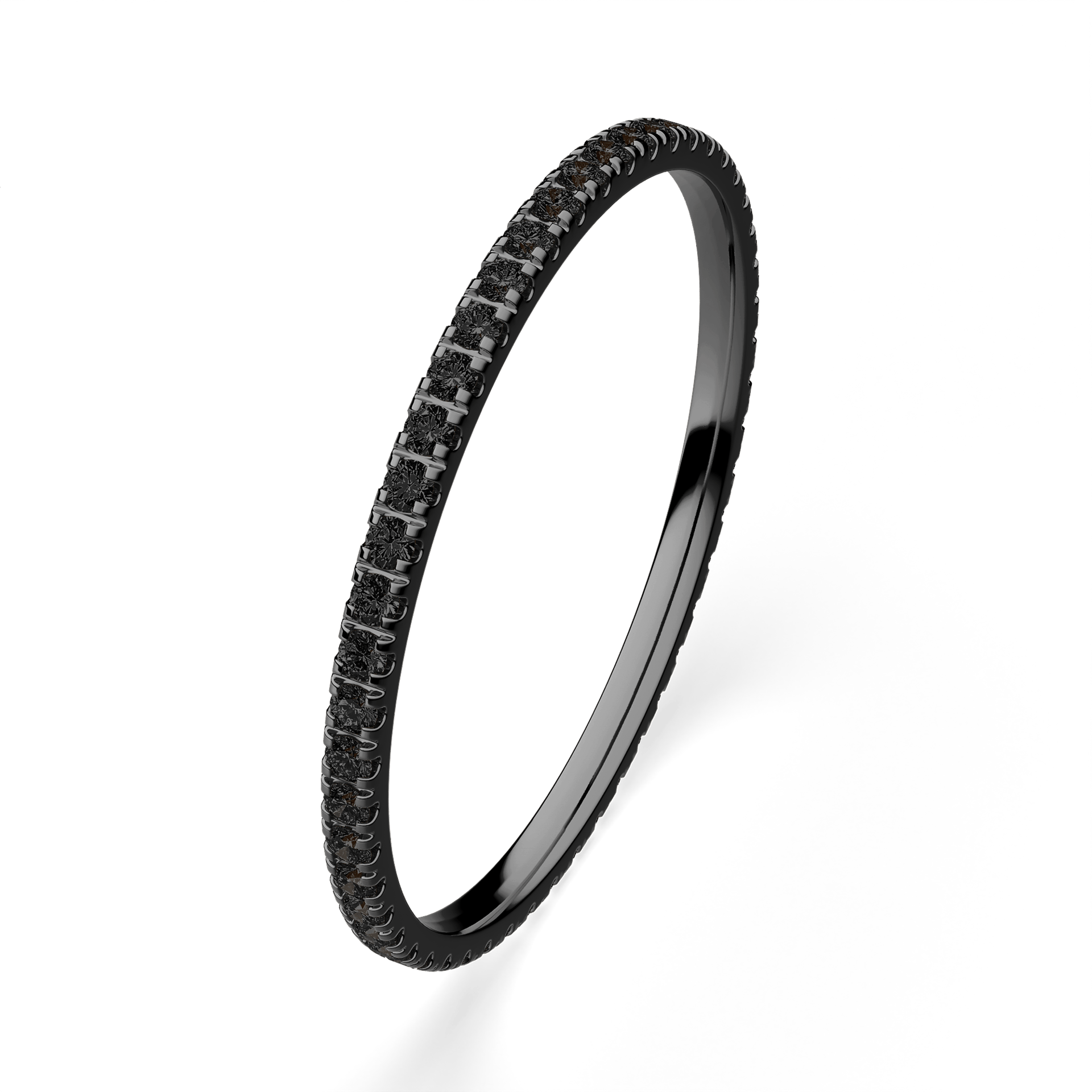 Dostawka Rosie z czarnego złota z czarnym diamentem 0,25ct