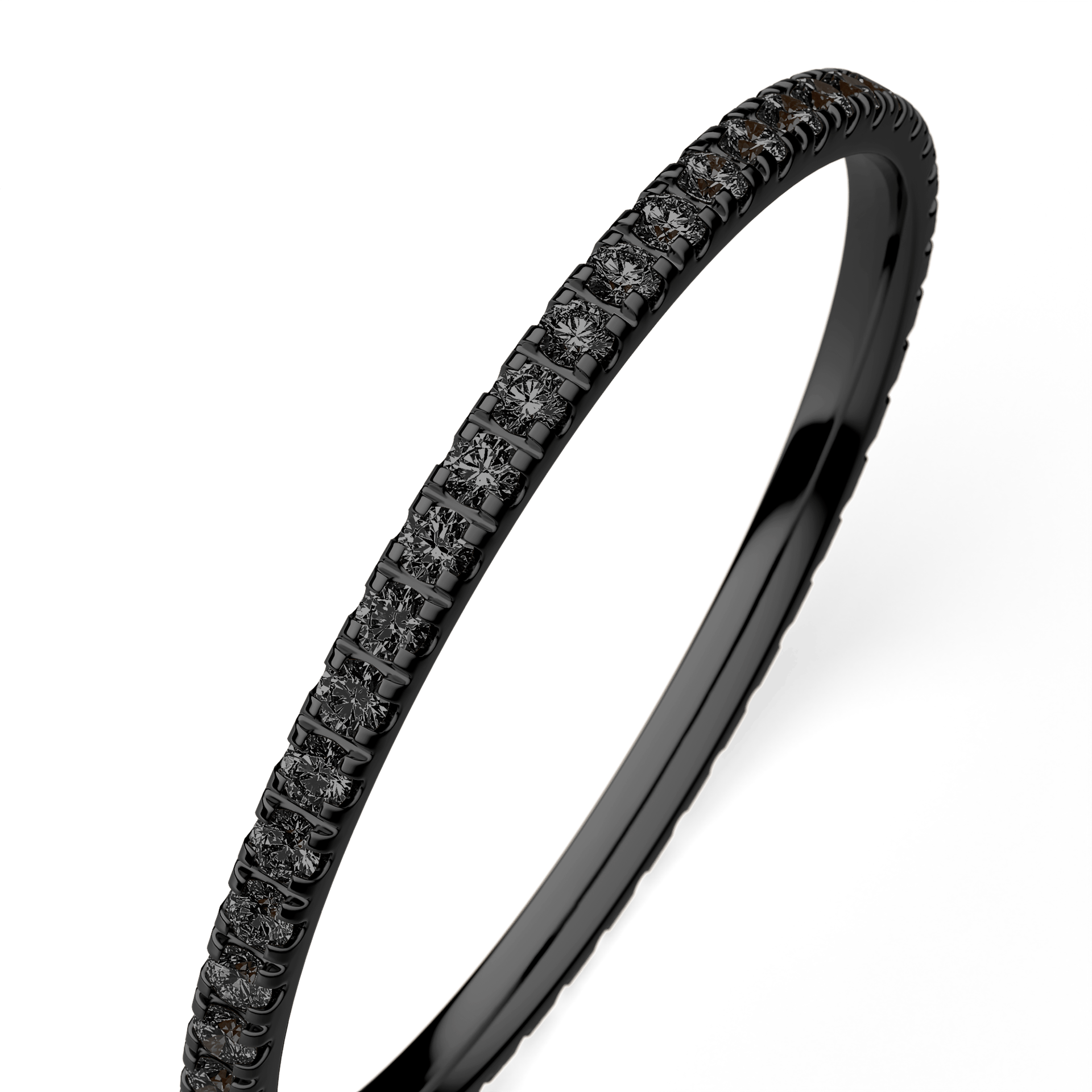 Dostawka Rosie z czarnego złota z czarnym diamentem 0,25ct