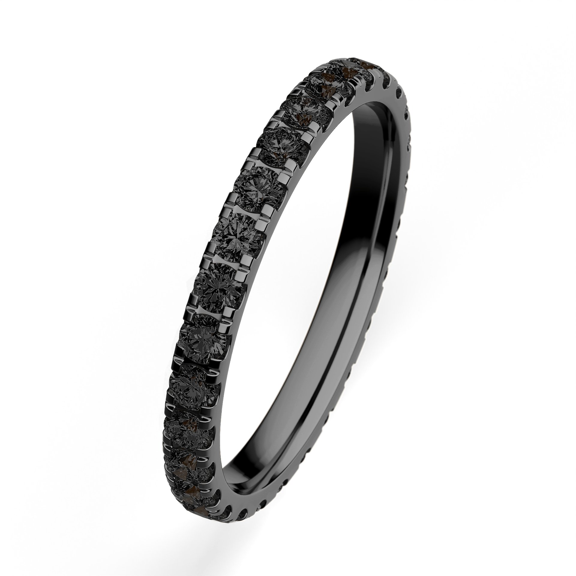 Dostawka Rosie z czarnego złota z czarnym diamentem 0,96ct