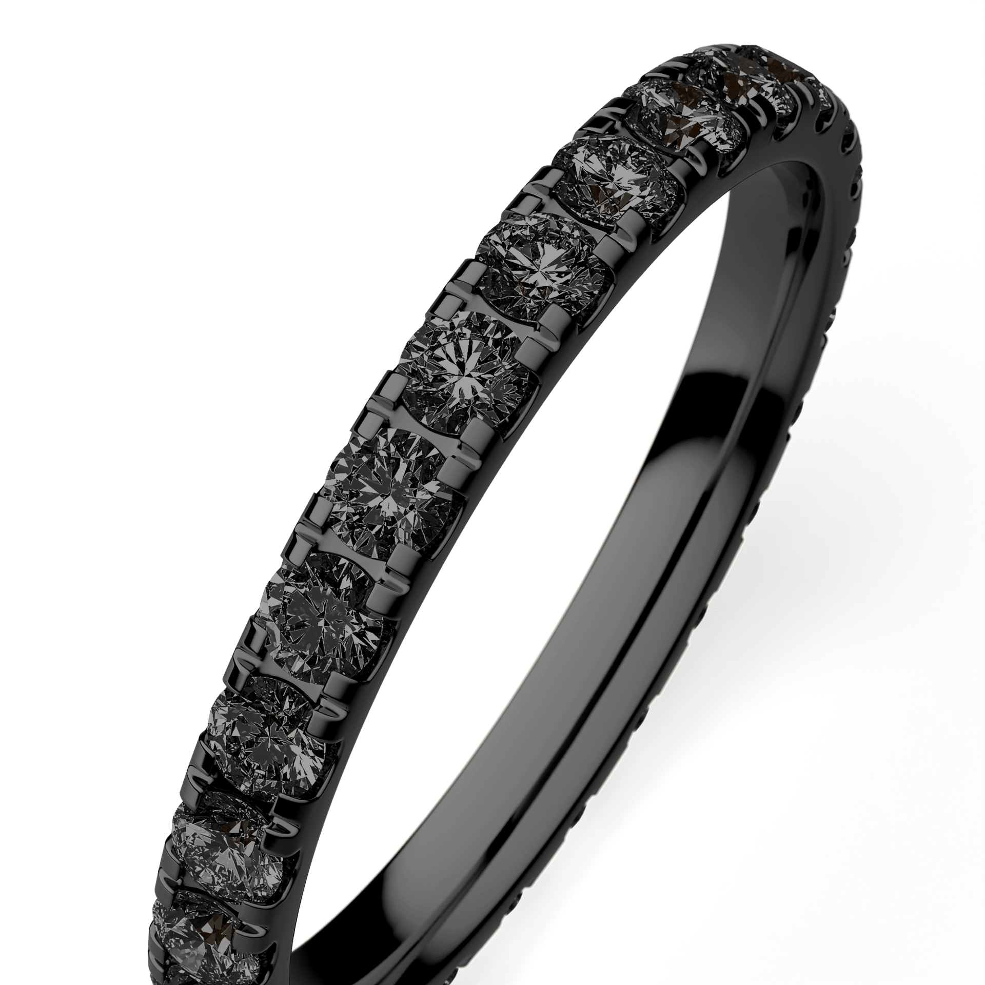 Dostawka Rosie z czarnego złota z czarnym diamentem 0,96ct