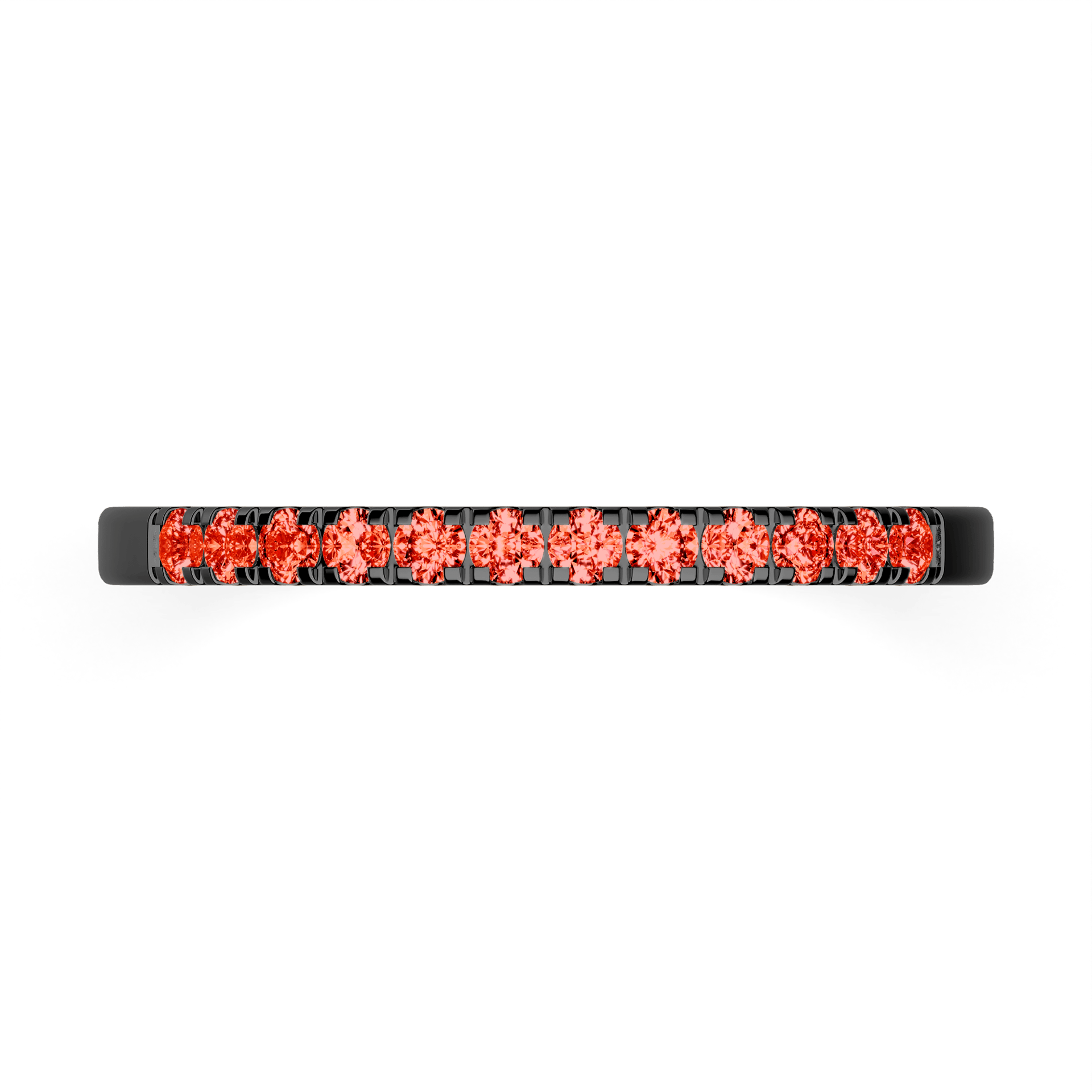 Dostawka Rosie z czarnego złota z czerwonym diamentem laboratoryjnym 0,18ct