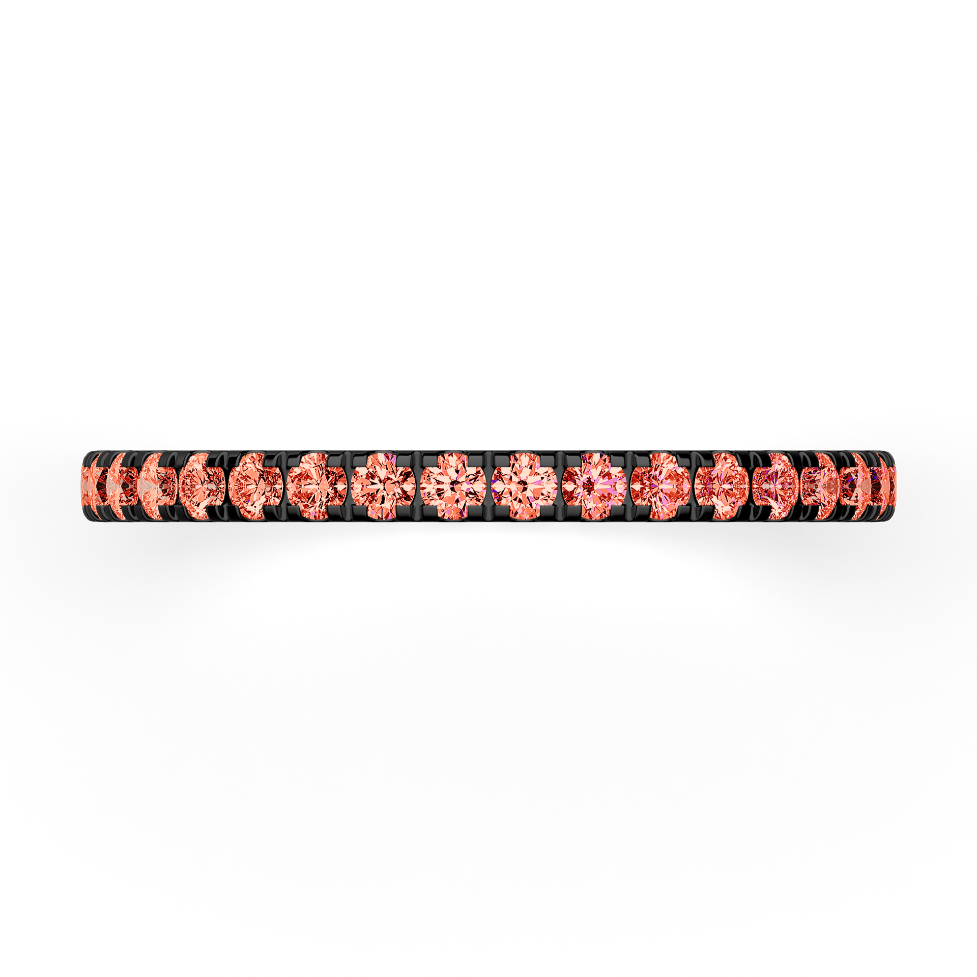 Dostawka Rosie z czarnego złota z czerwonym diamentem 0,53ct