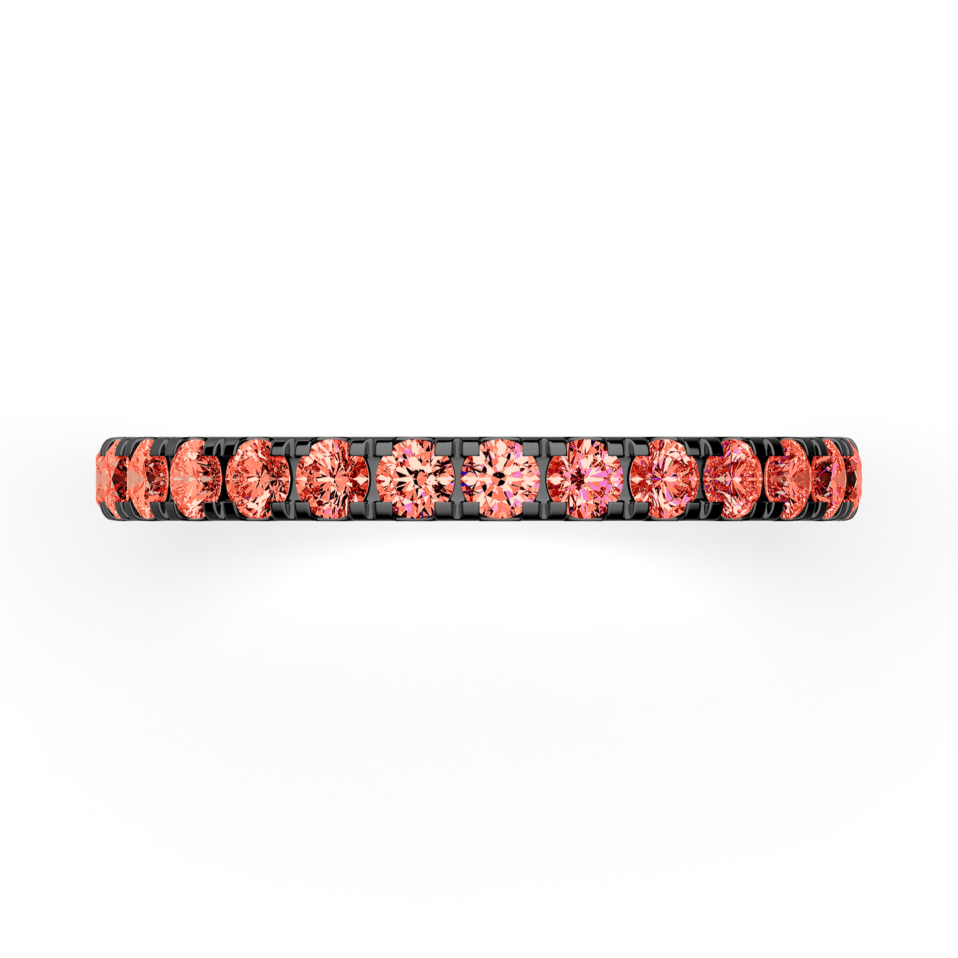 Dostawka Rosie z czarnego złota z czerwonym diamentem 0,96ct