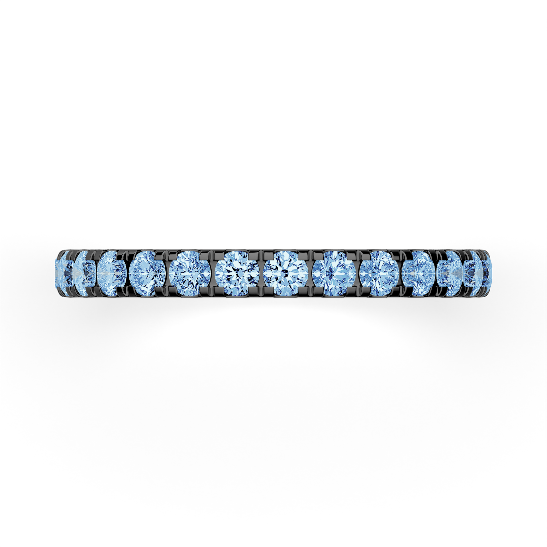 Dostawka Rosie z czarnego złota z niebieskim diamentem 0,96ct