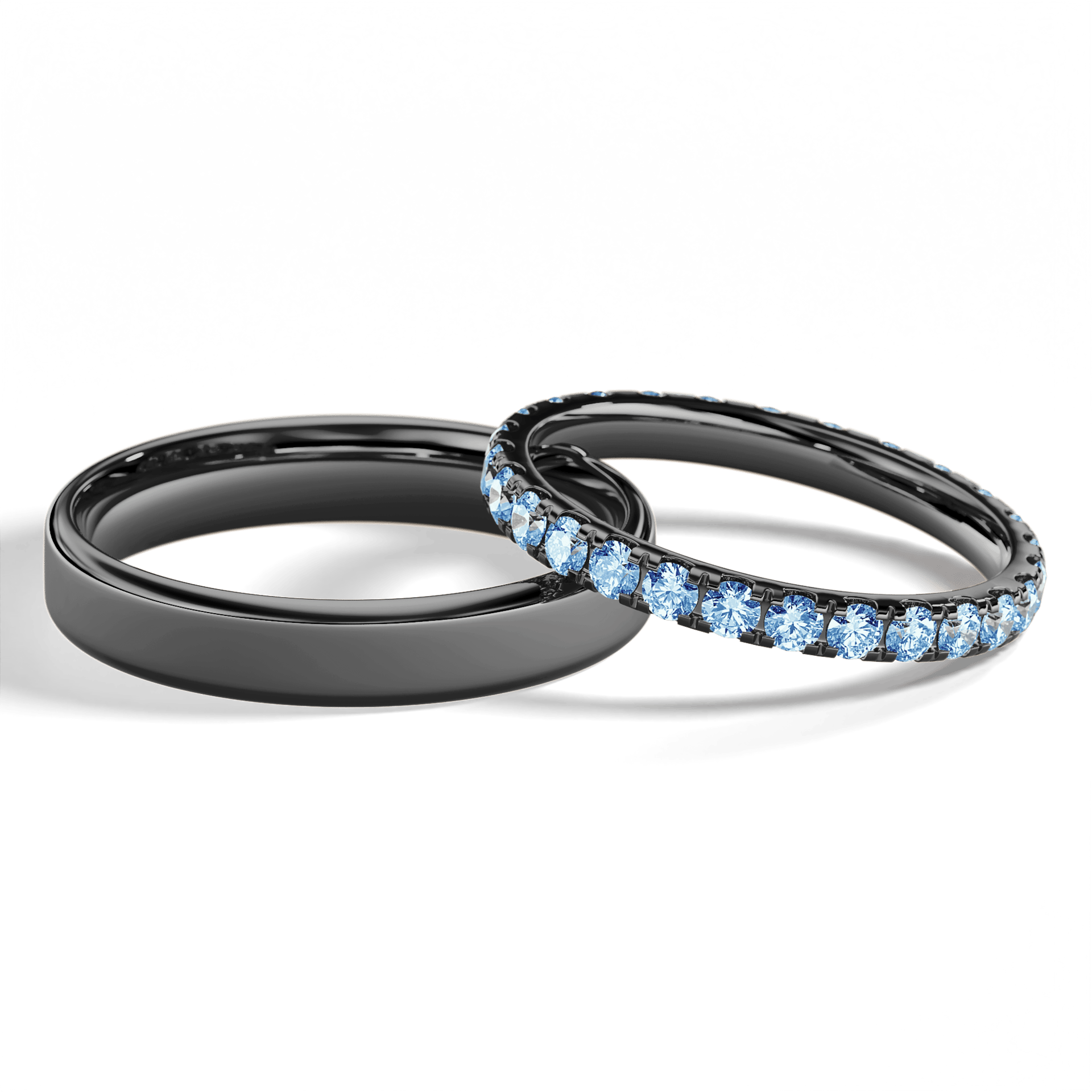 Dostawka rosie czarne zloto diament lab niebieski 2mm 27szt 05