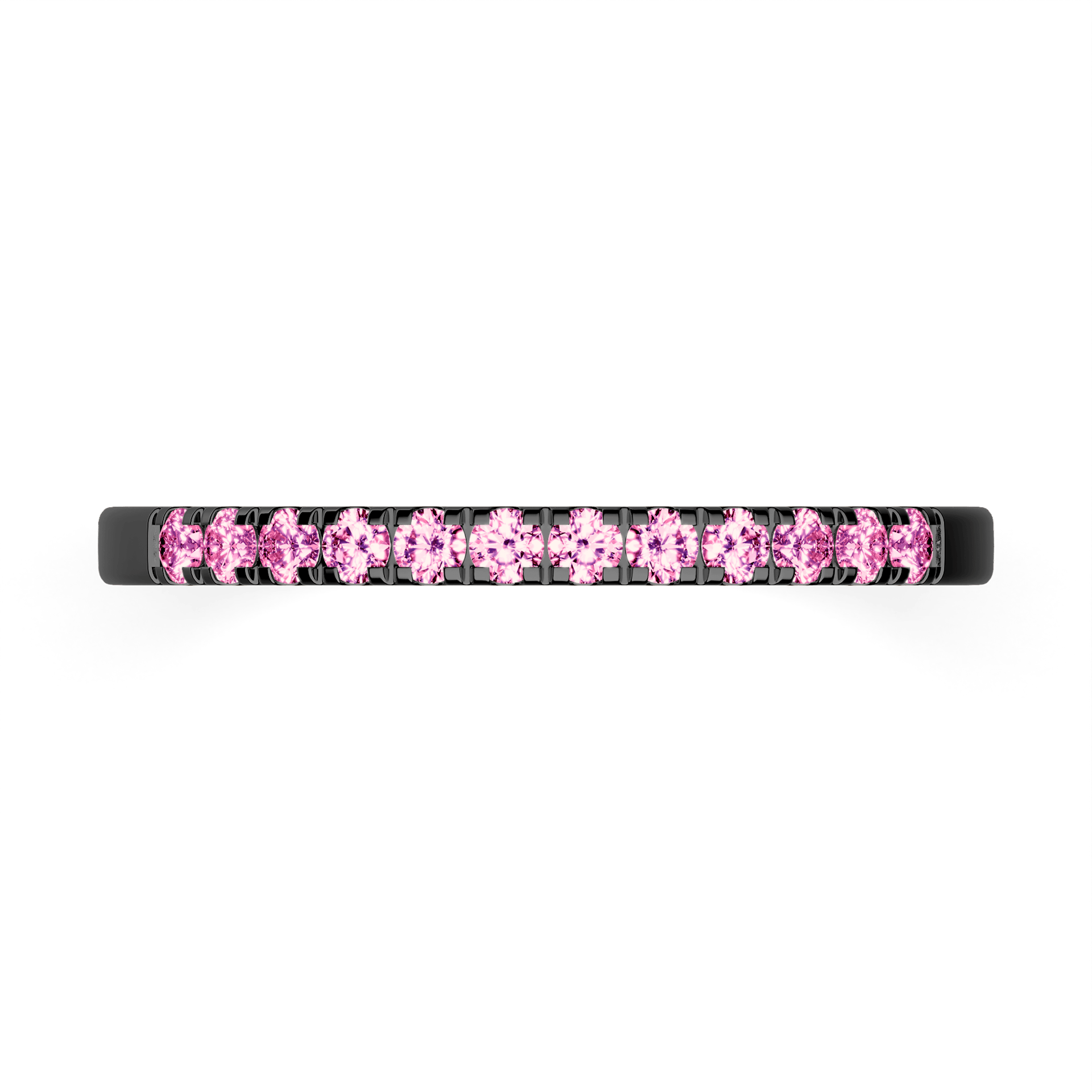 Dostawka Rosie z czarnego złota z różowym diamentem laboratoryjnym 0,18ct