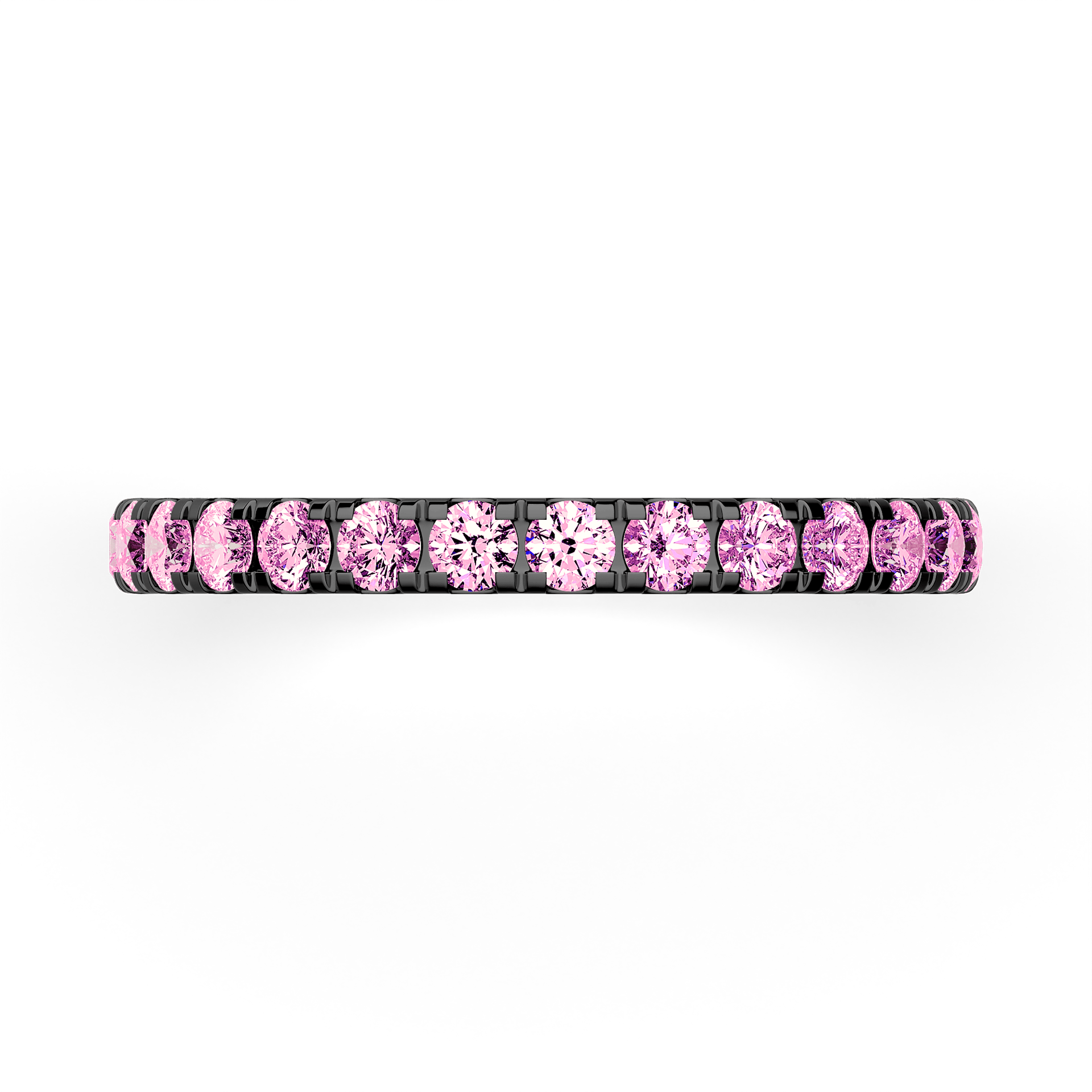 Dostawka Rosie z czarnego złota z różowym diamentem 0,96ct