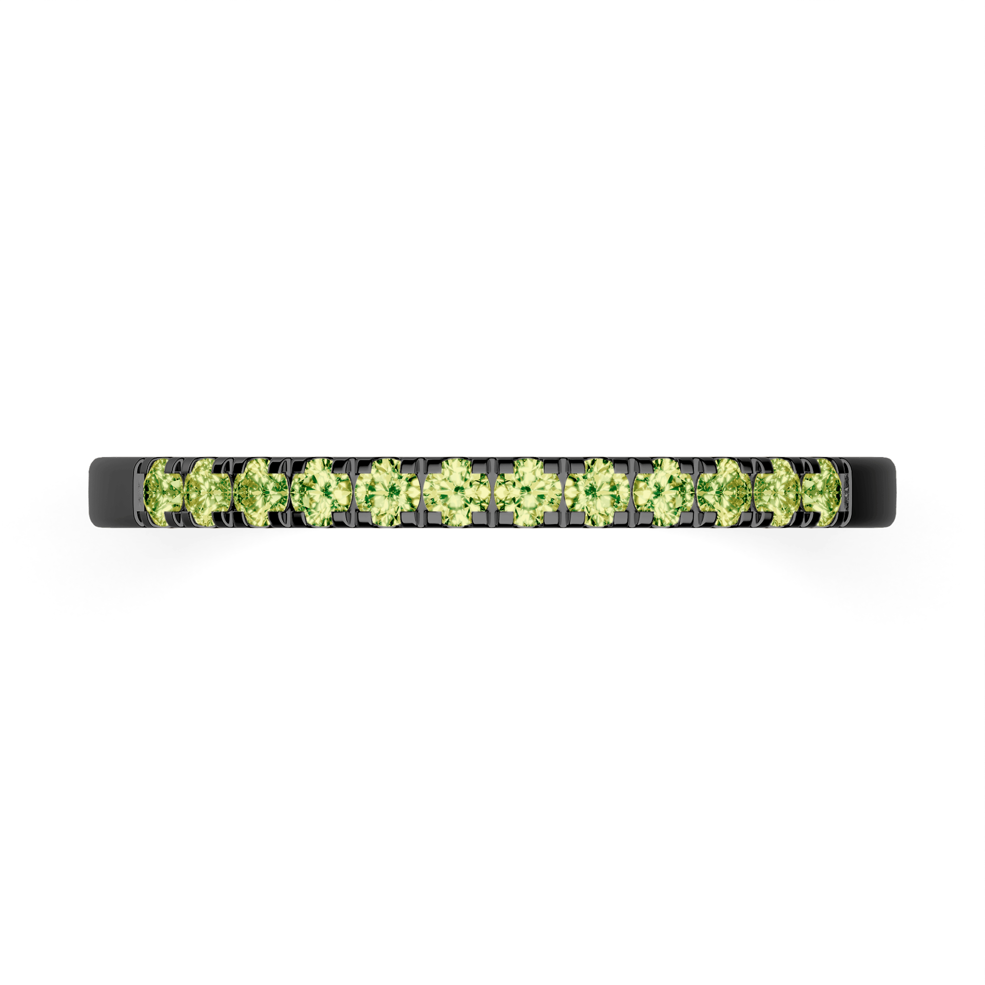 Dostawka Rosie z czarnego złota z jasnym zielonym diamentem laboratoryjnym 0,18ct