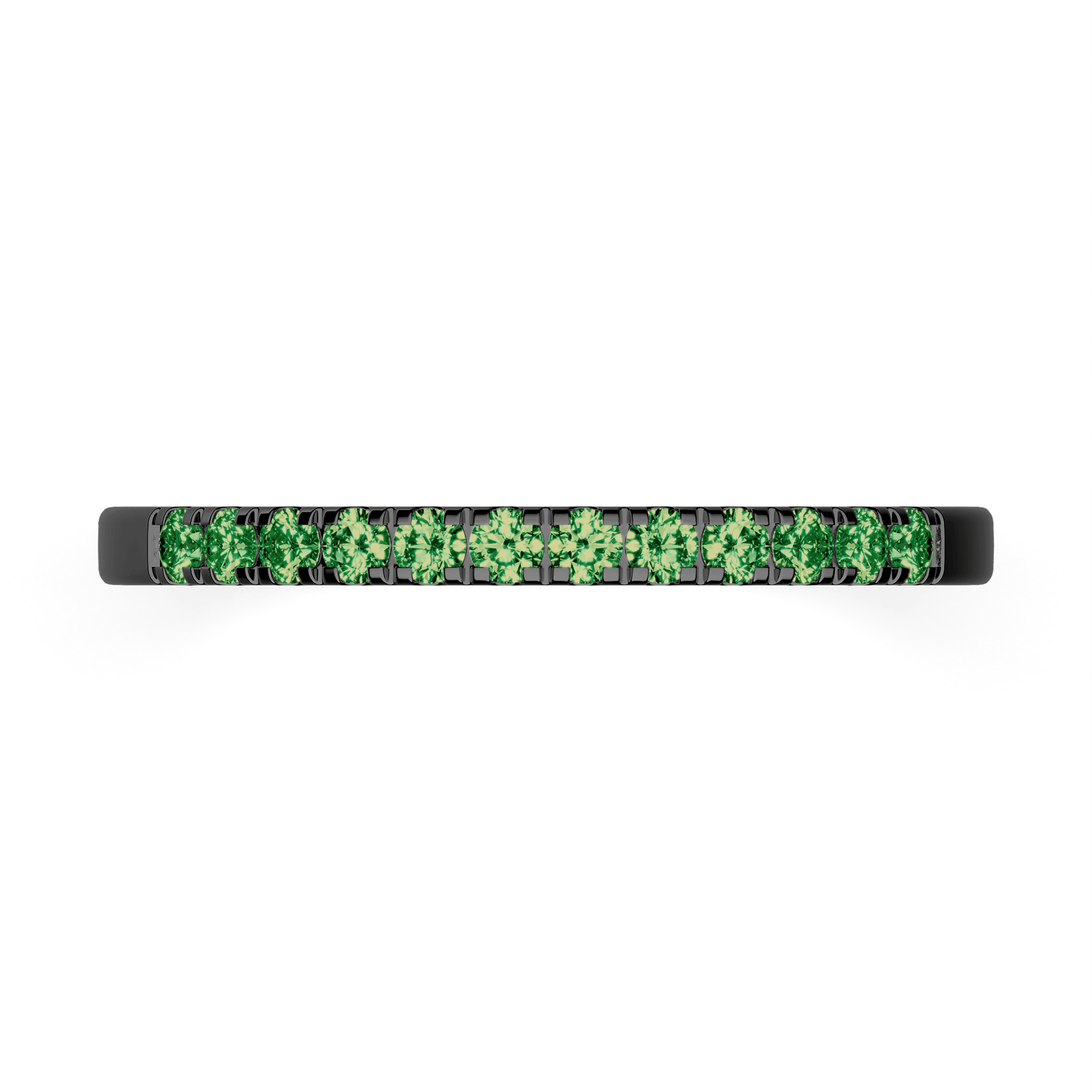 Dostawka Rosie z czarnego złota z ciemnym zielonym diamentem laboratoryjnym 0,18ct