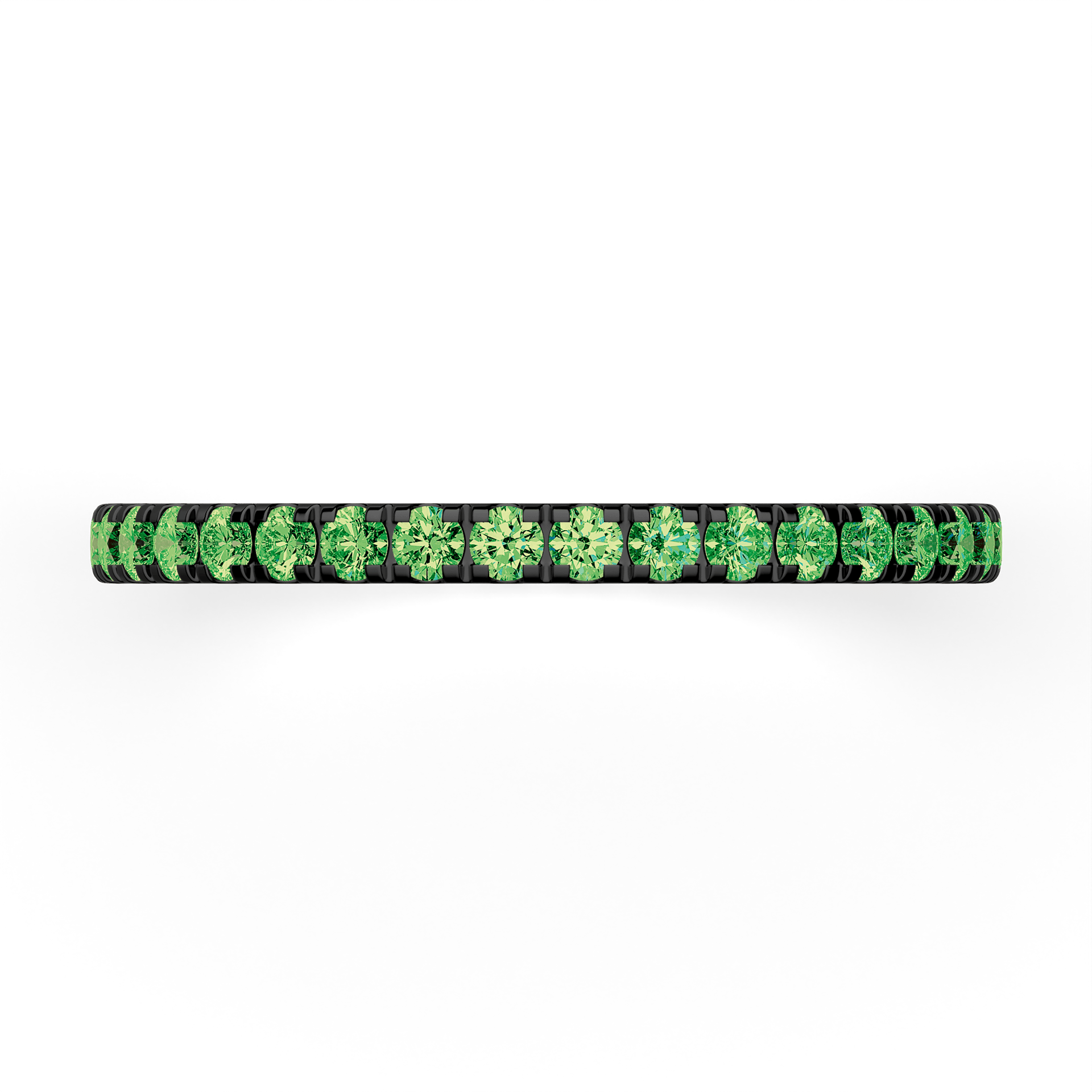 Dostawka Rosie z czarnego złota z ciemnym zielonym diamentem 0,53ct