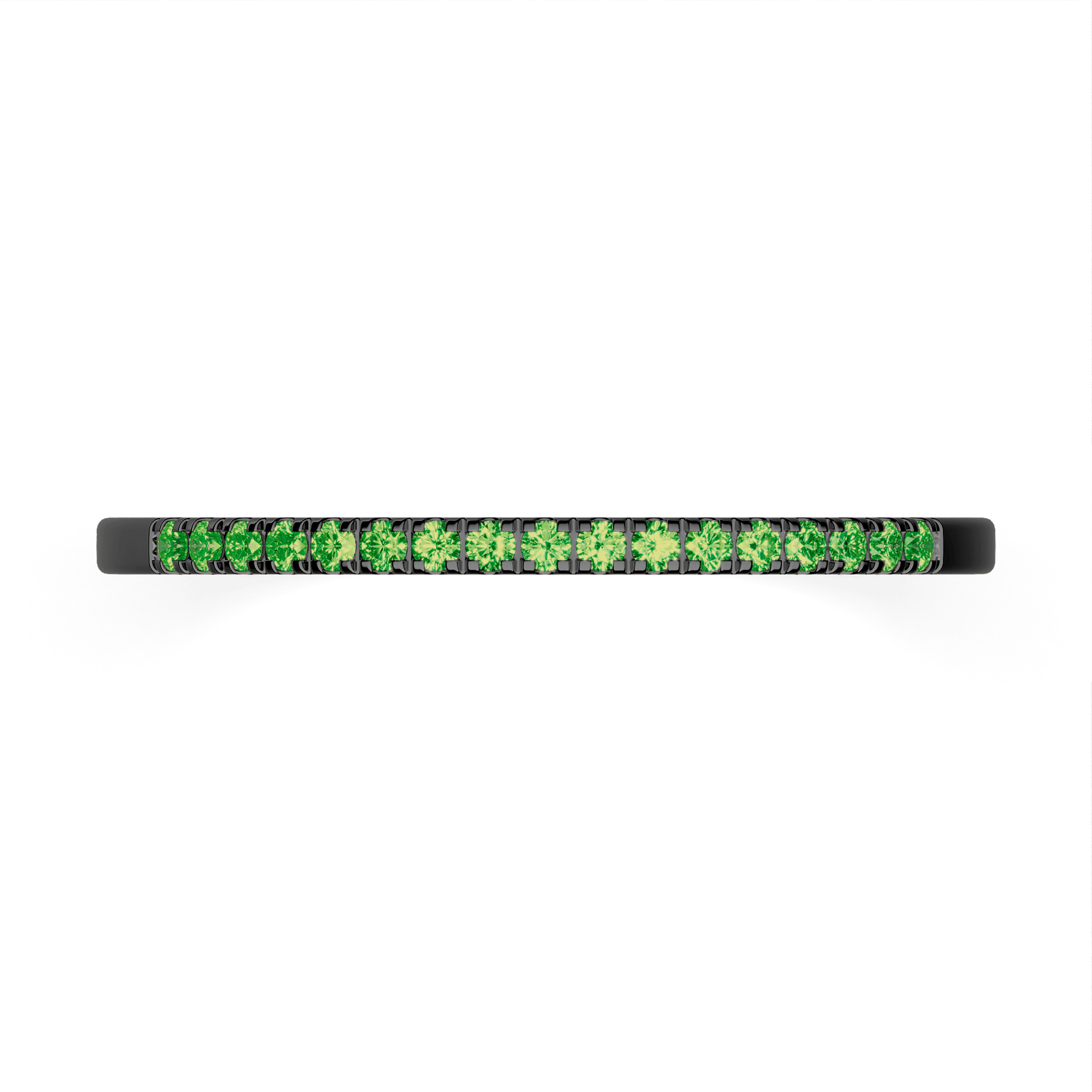 Dostawka Rosie z czarnego złota z ciemnym zielonym diamentem laboratoryjnym 0,08ct