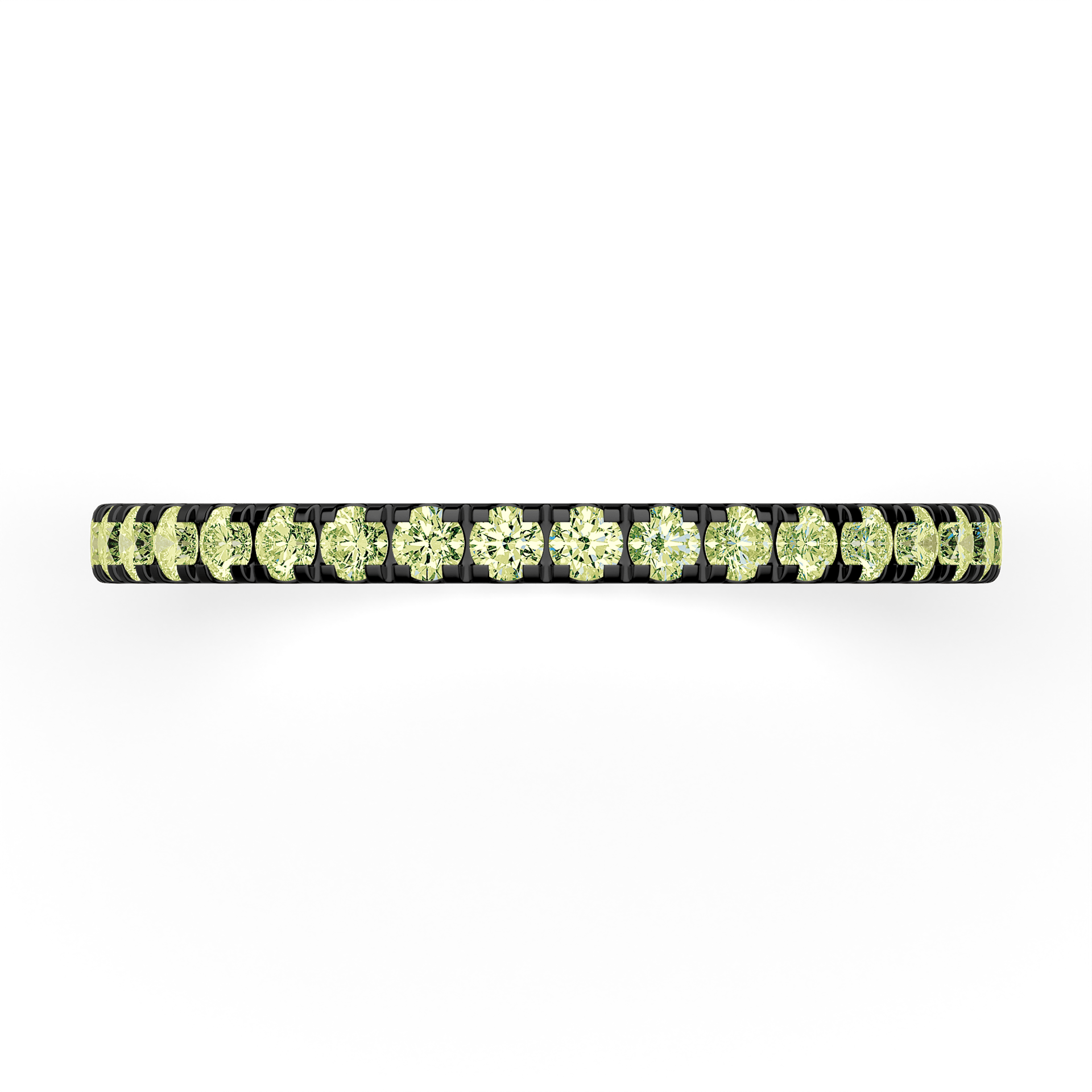 Dostawka Rosie z czarnego złota z jasnym zielonym diamentem 0,53ct