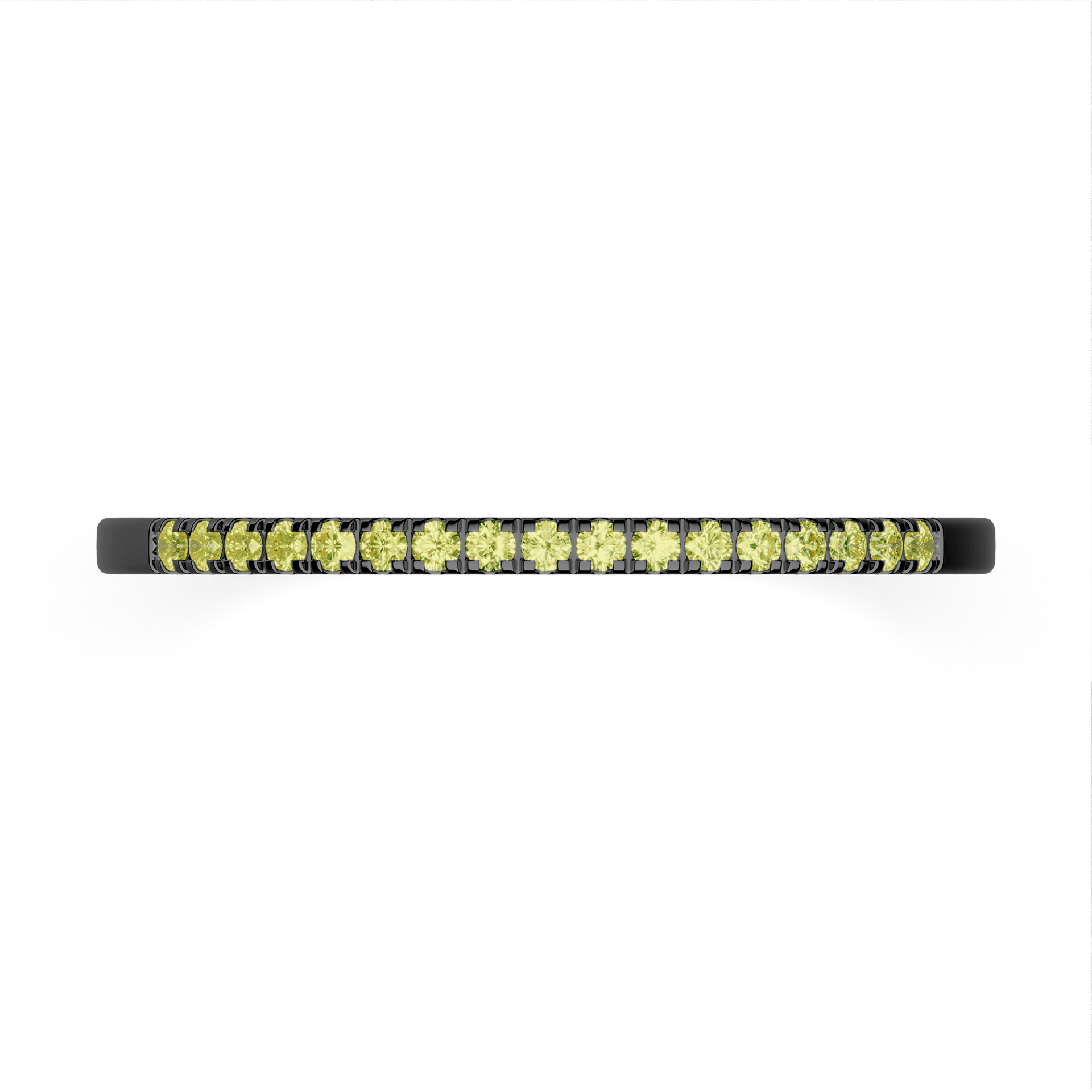 Dostawka Rosie z czarnego złota z jasnym zielonym diamentem laboratoryjnym 0,08ct