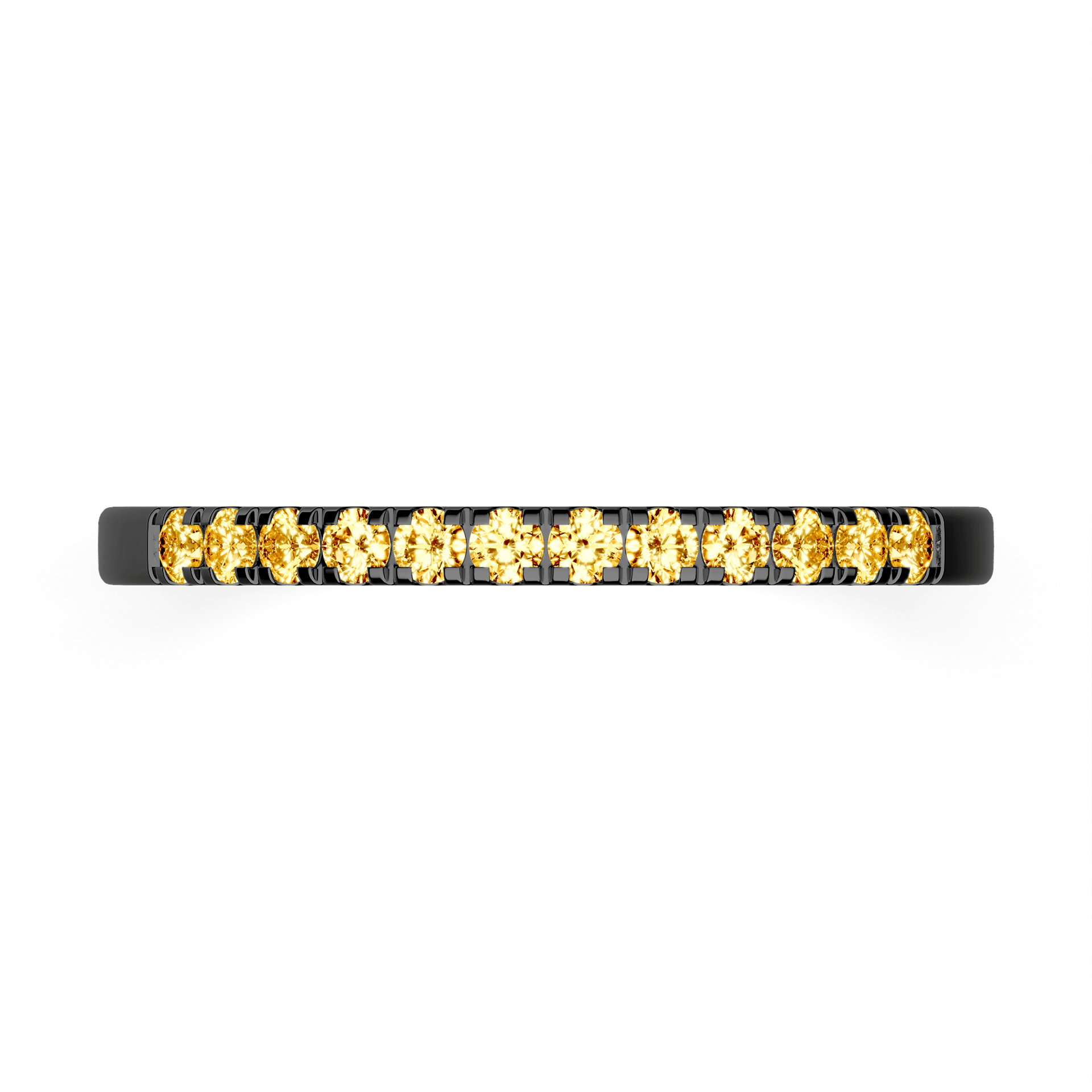 Dostawka Rosie z czarnego złota z żółtym diamentem laboratoryjnym 0,18ct