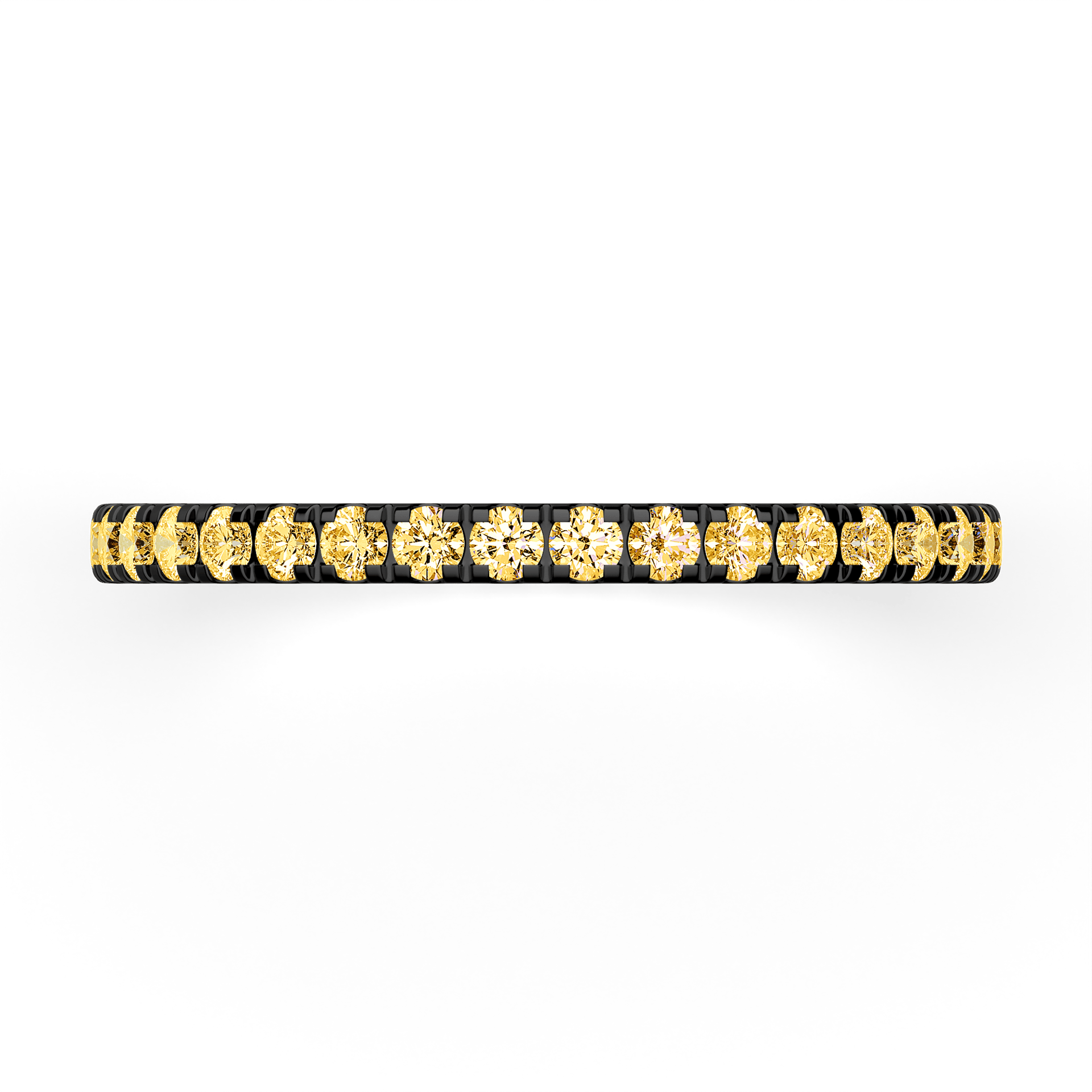 Dostawka Rosie z czarnego złota z żółtym diamentem 0,53ct