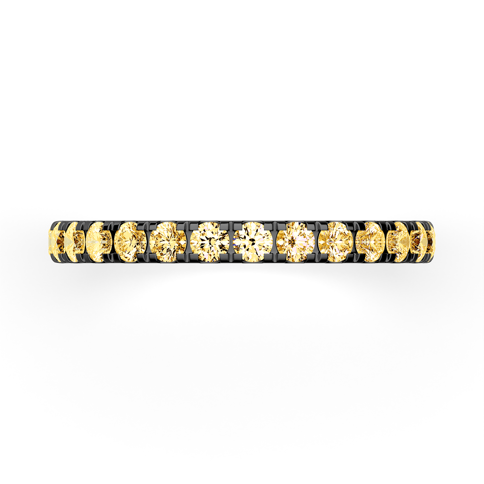 Dostawka Rosie z czarnego złota z żółtym diamentem 0,96ct