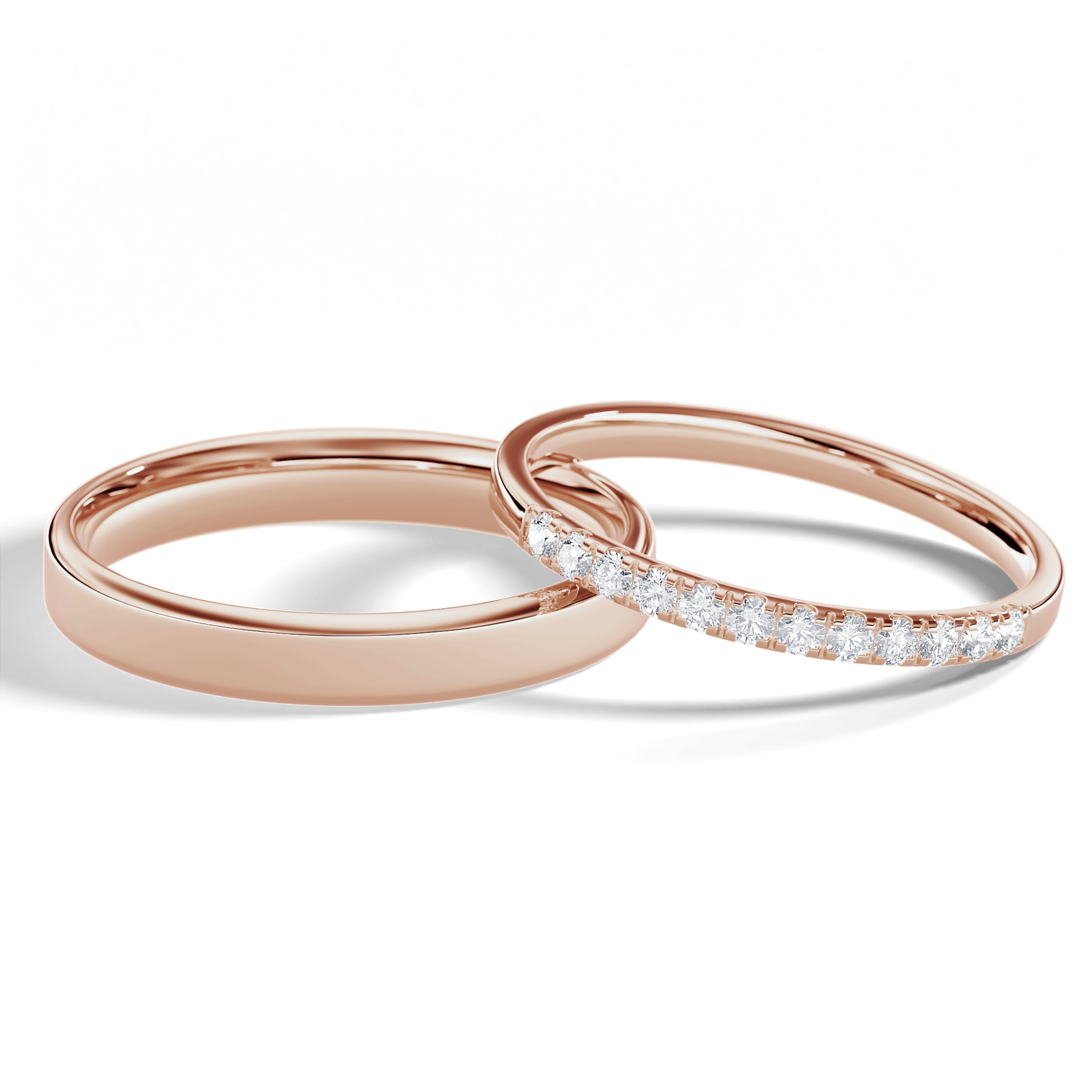 Dostawka rosie rozowe zloto diament 1 5mm 12szt 05