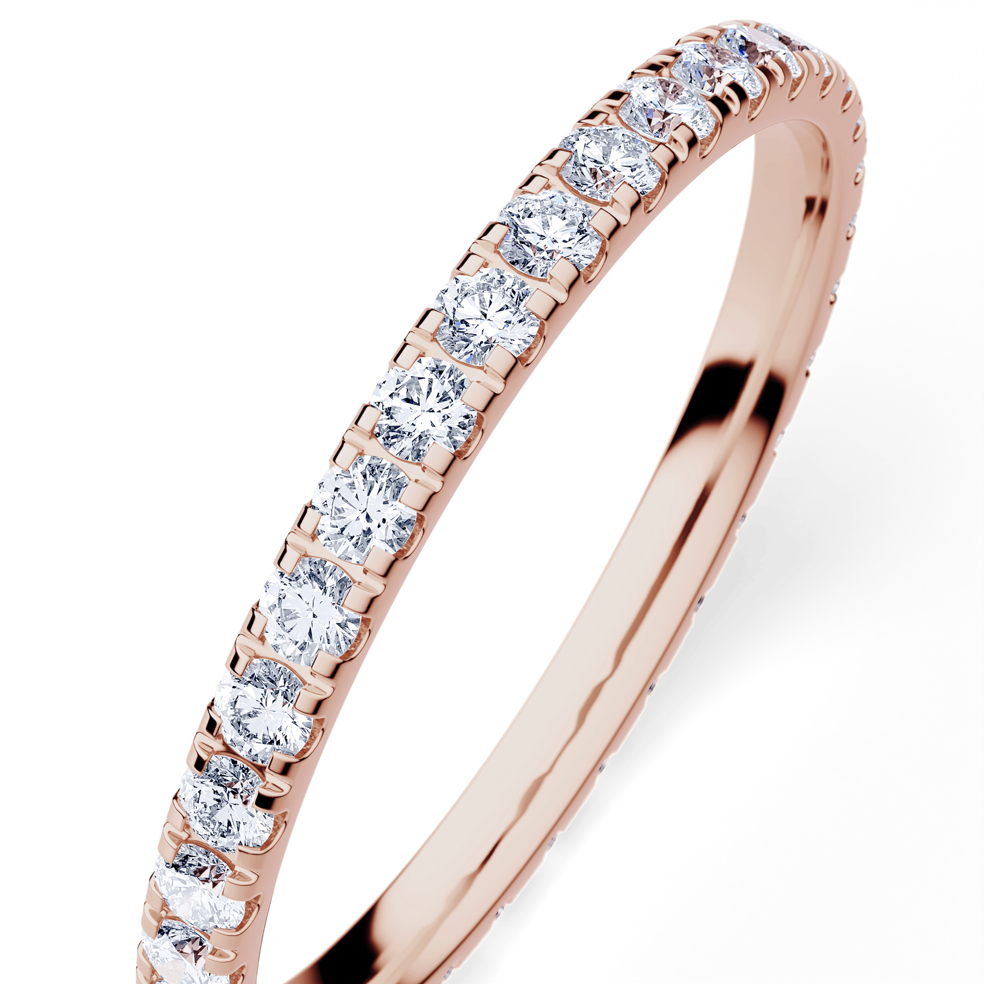 Dostawka Rosie z różowego złota z diamentem naturalnym 0,53ct