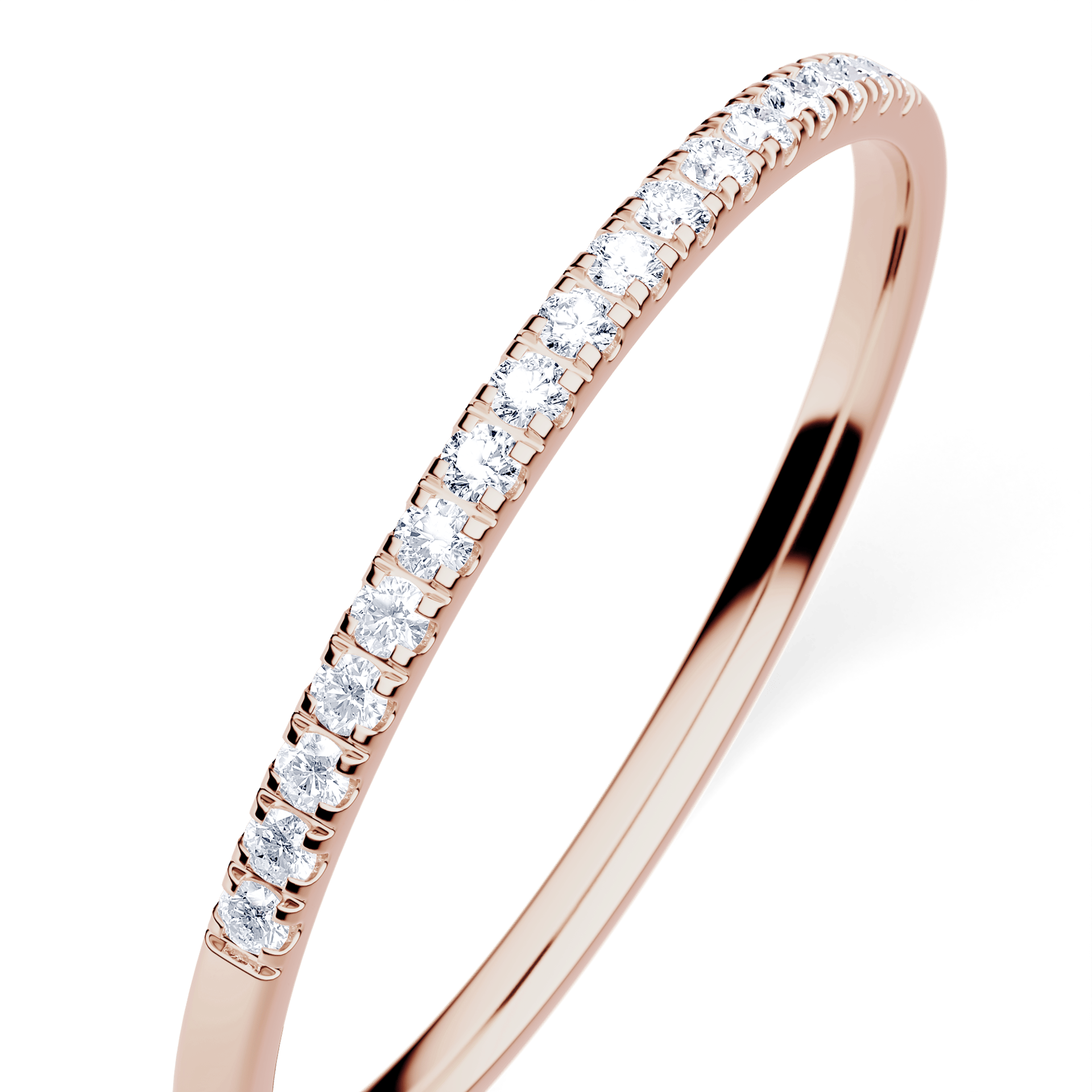 Dostawka Rosie z różowego złota z diamentem naturalnym 0,08ct