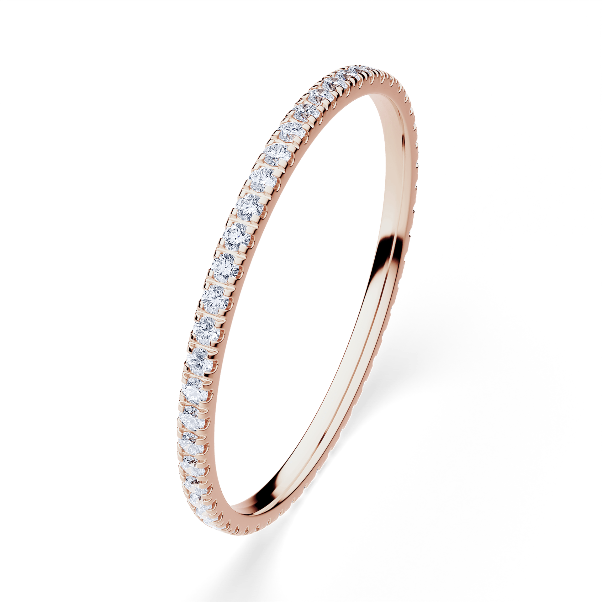 Dostawka Rosie z różowego złota z diamentem naturalnym 0,25ct