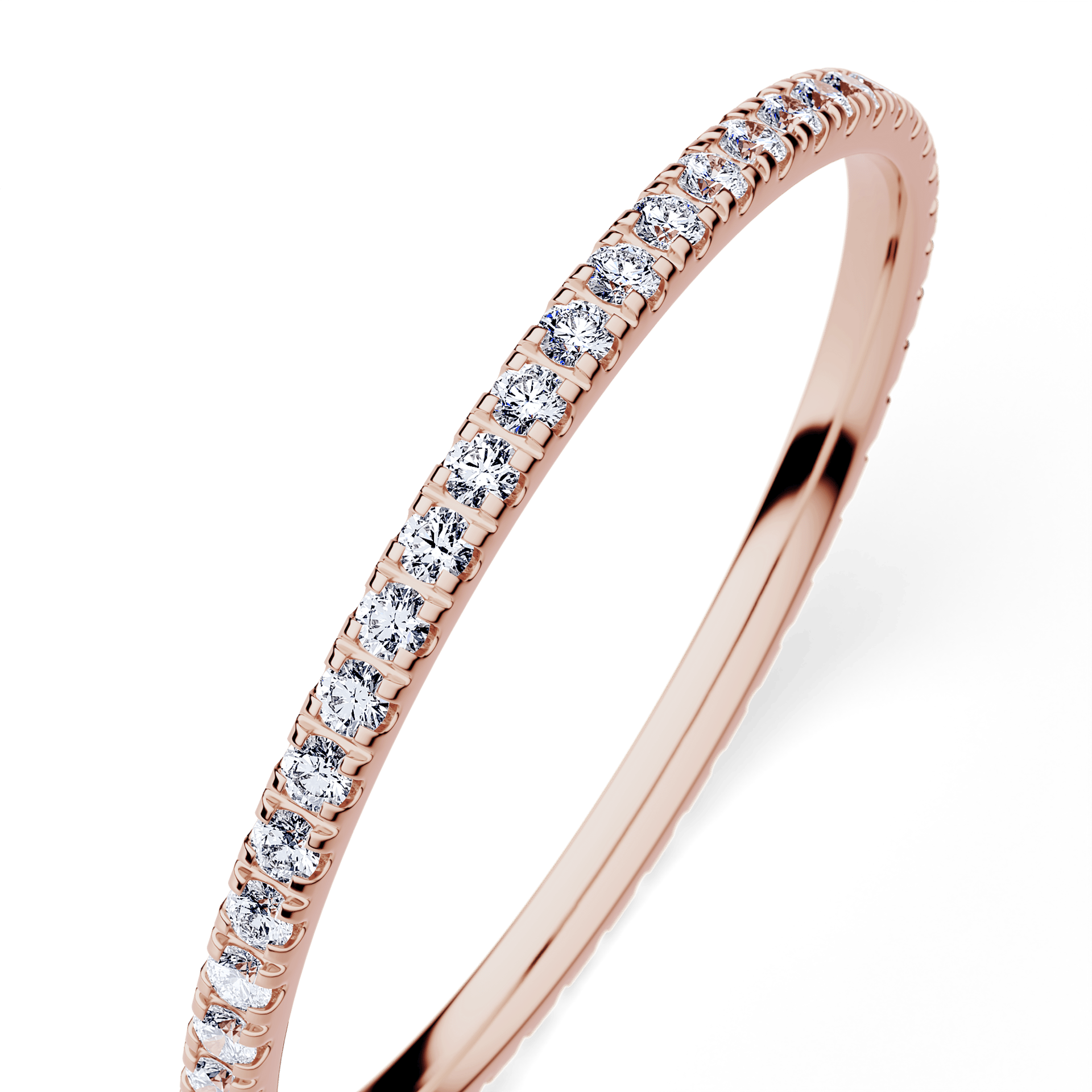 Dostawka Rosie z różowego złota z diamentem naturalnym 0,25ct